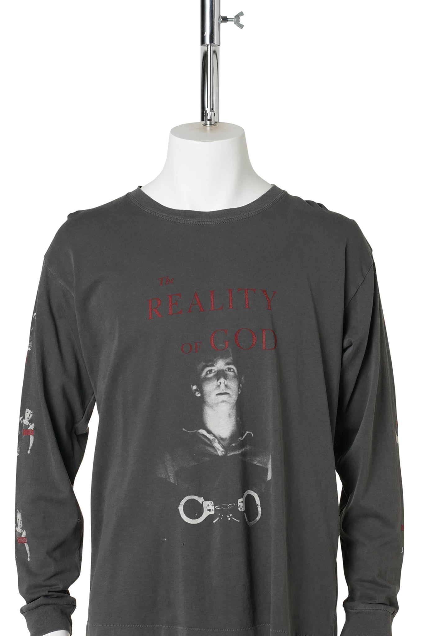 THE REALITY OF OF GOD LS T-SHIRT / WASHED BLACK