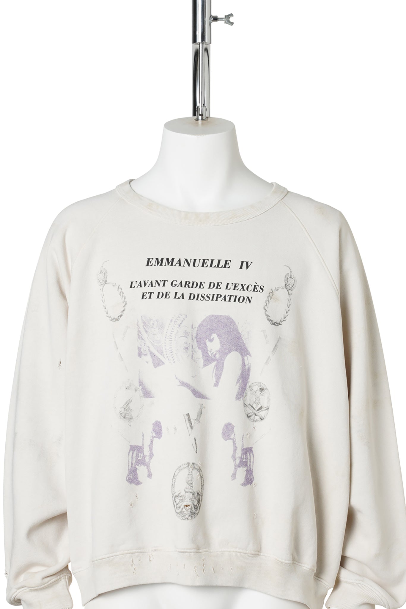 EMMANUELLE IV RAGLAN CREWNECK / DIRTY WHITE