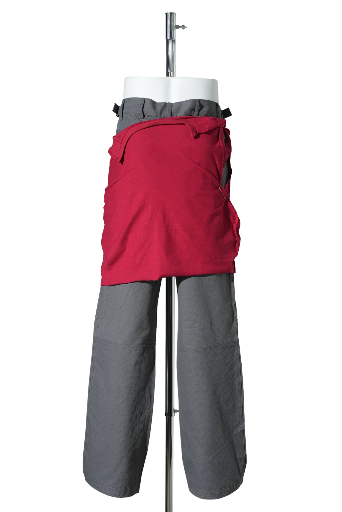 “UNABLE” GRAFT PANTS / GREY RED