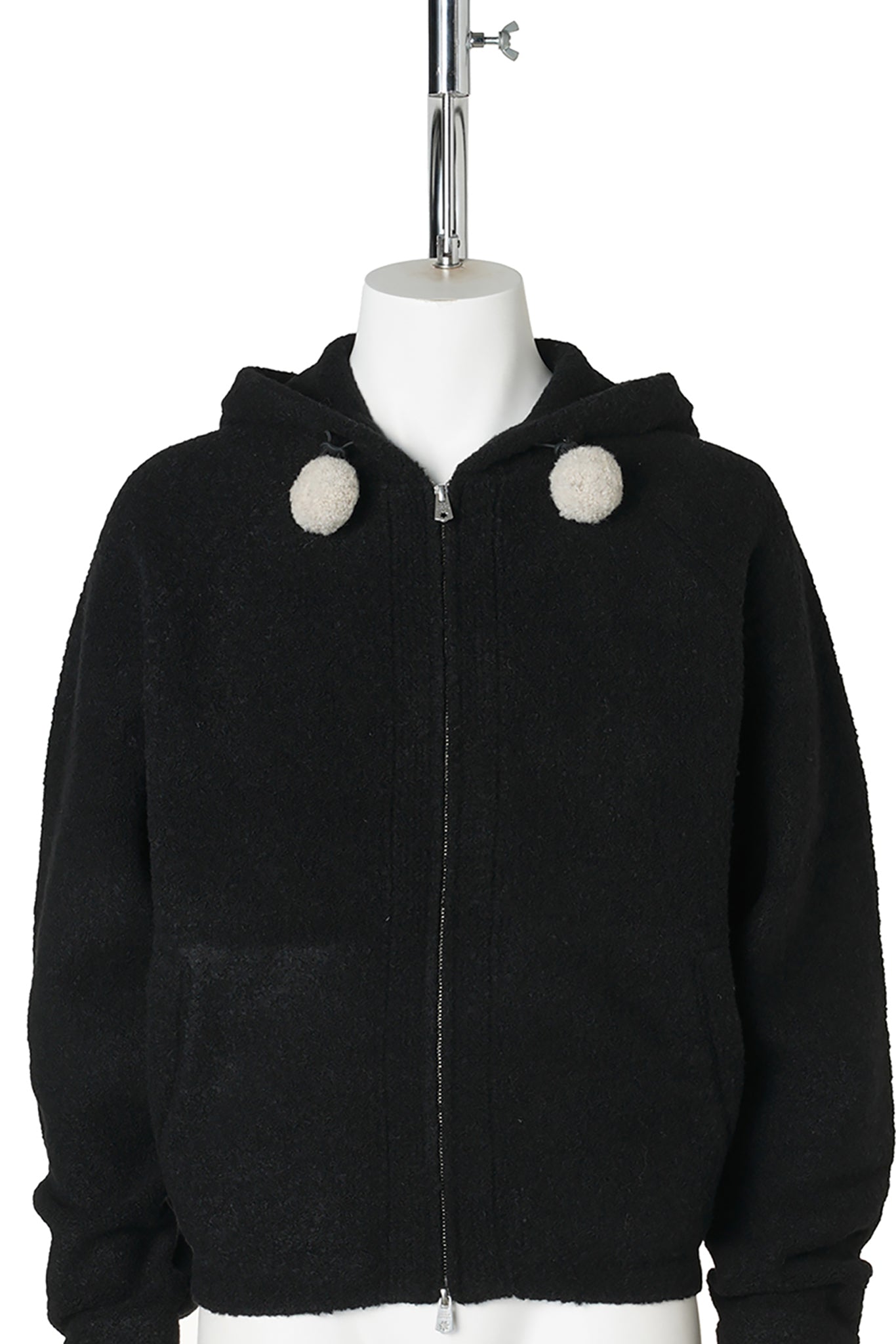 KNIT HOODIE / BLACK