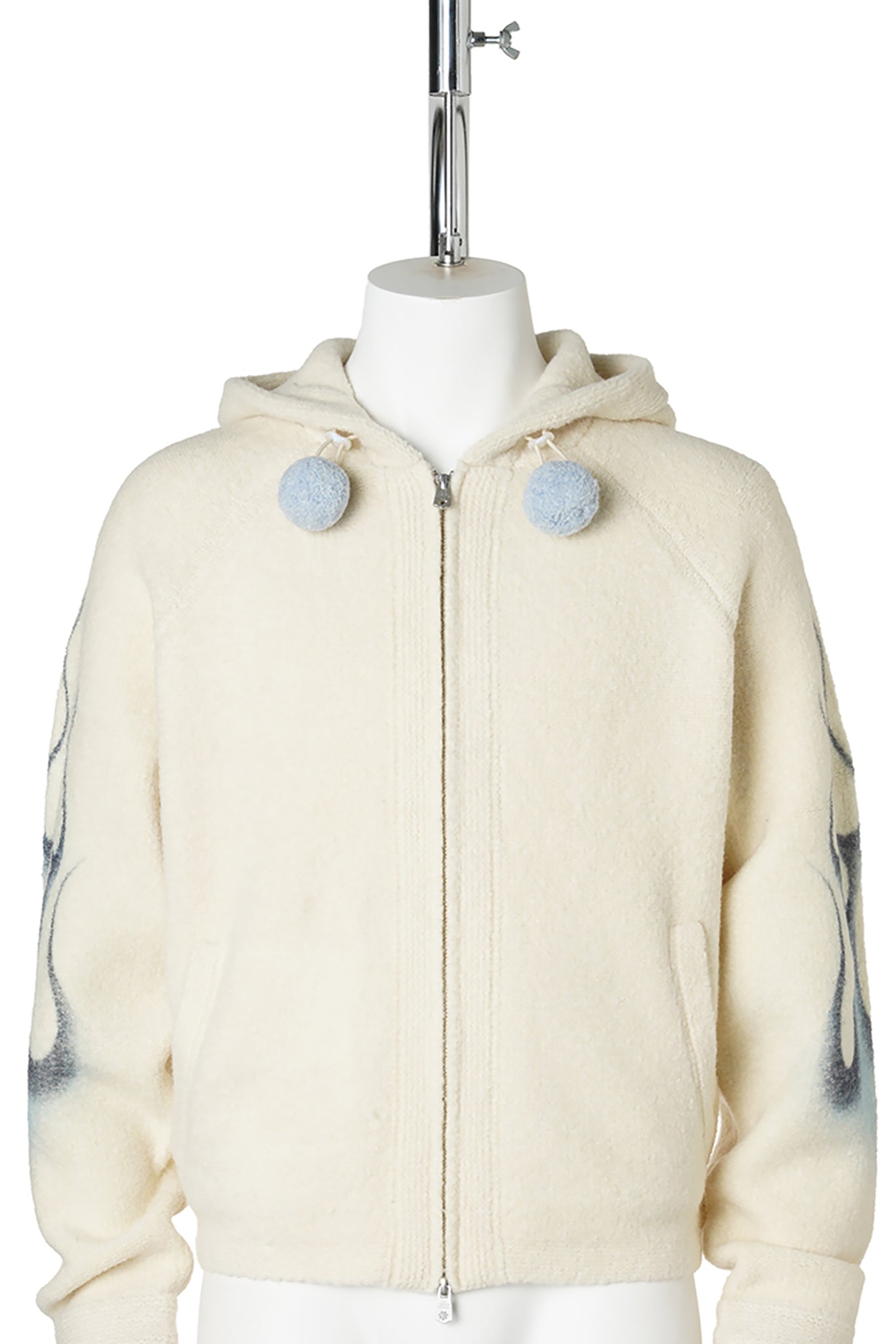 KNIT HOODIE / ECRU