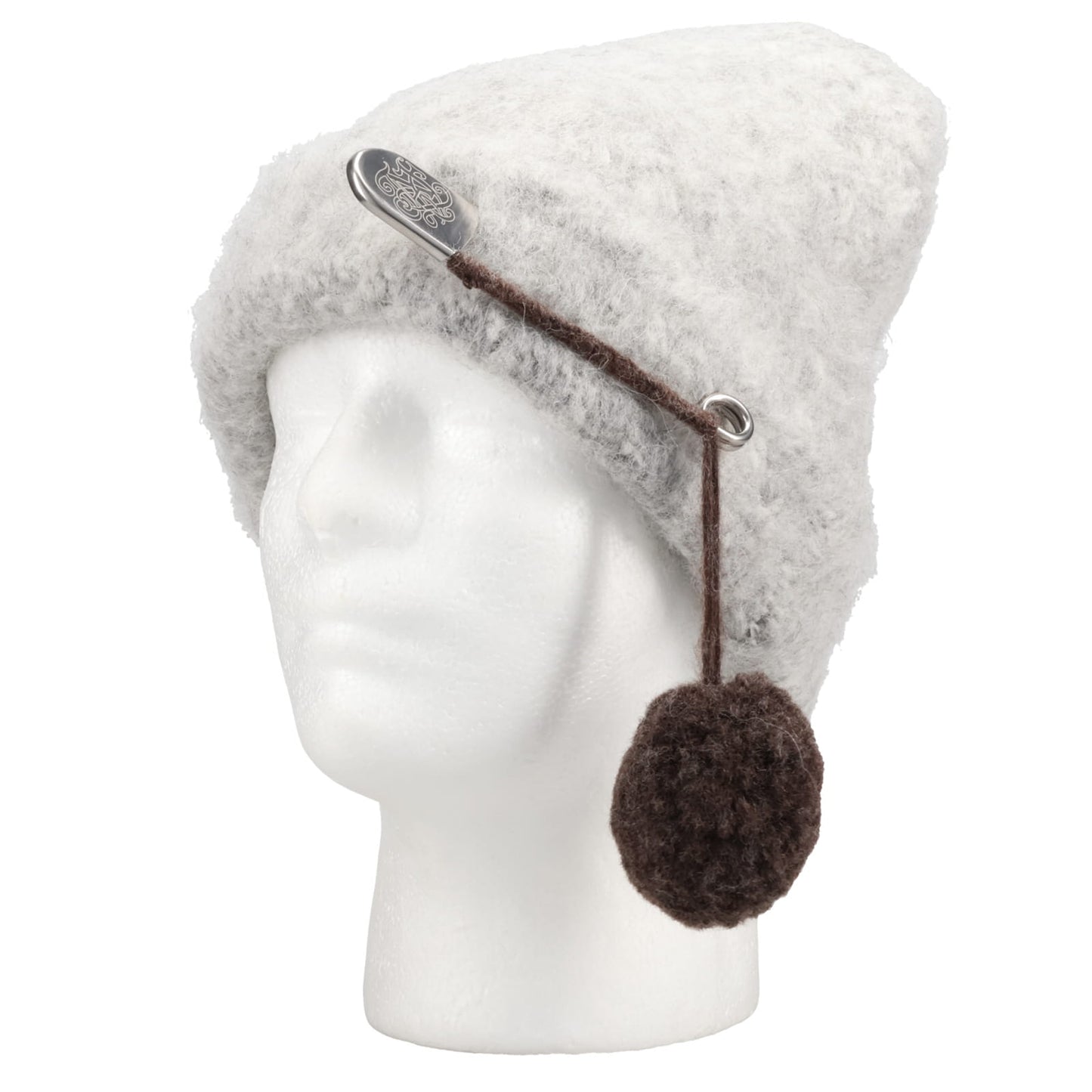 SAFETY PIN BEANIE / GRAY