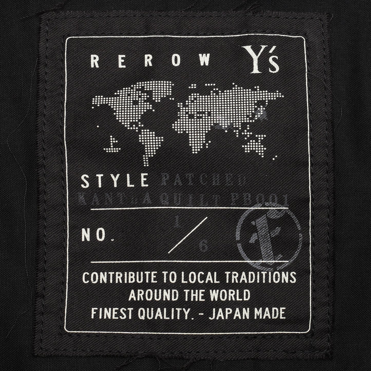 PATCHED KANTHA QUILT PB001 / BLACK