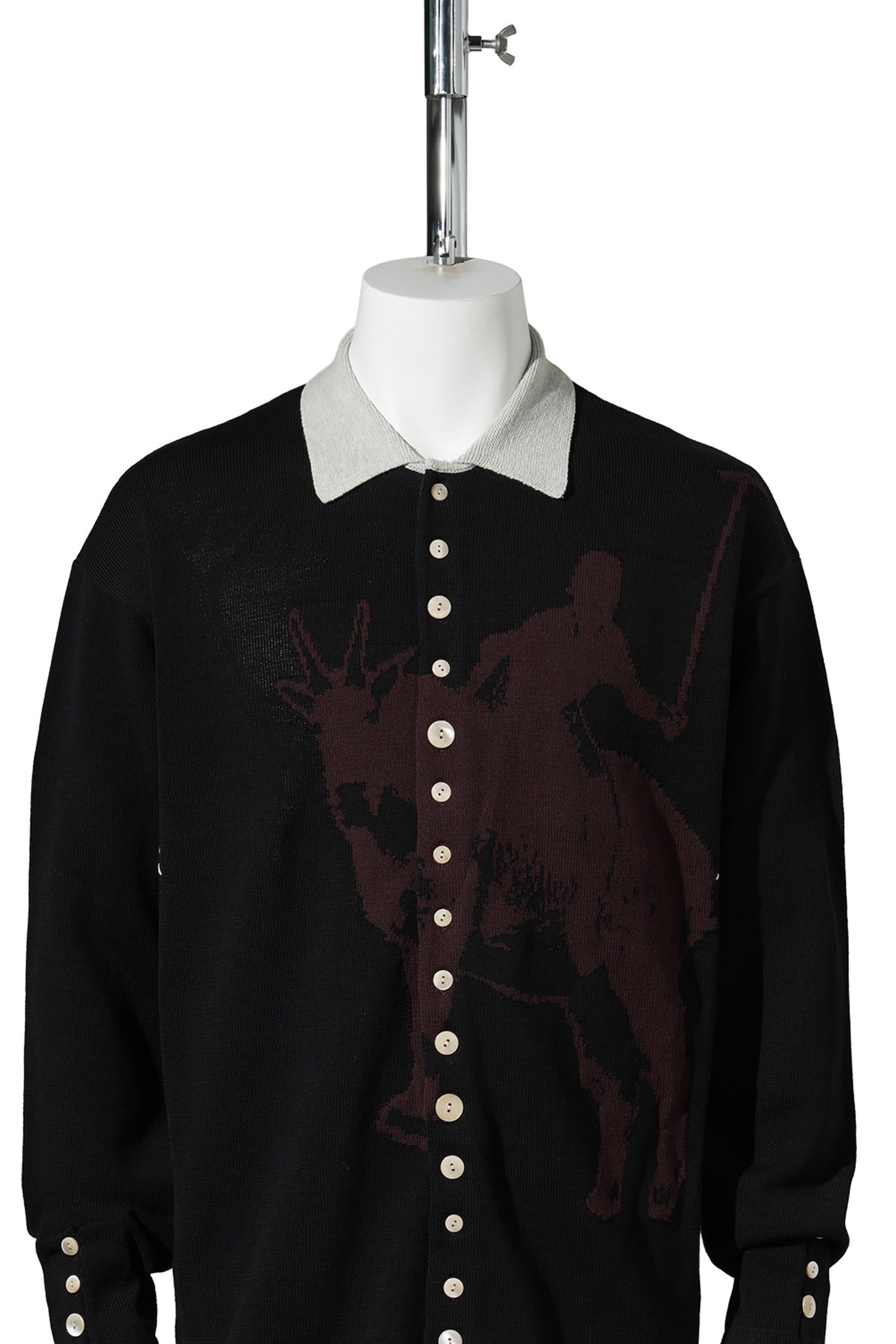 KNIT POLO / BLACK