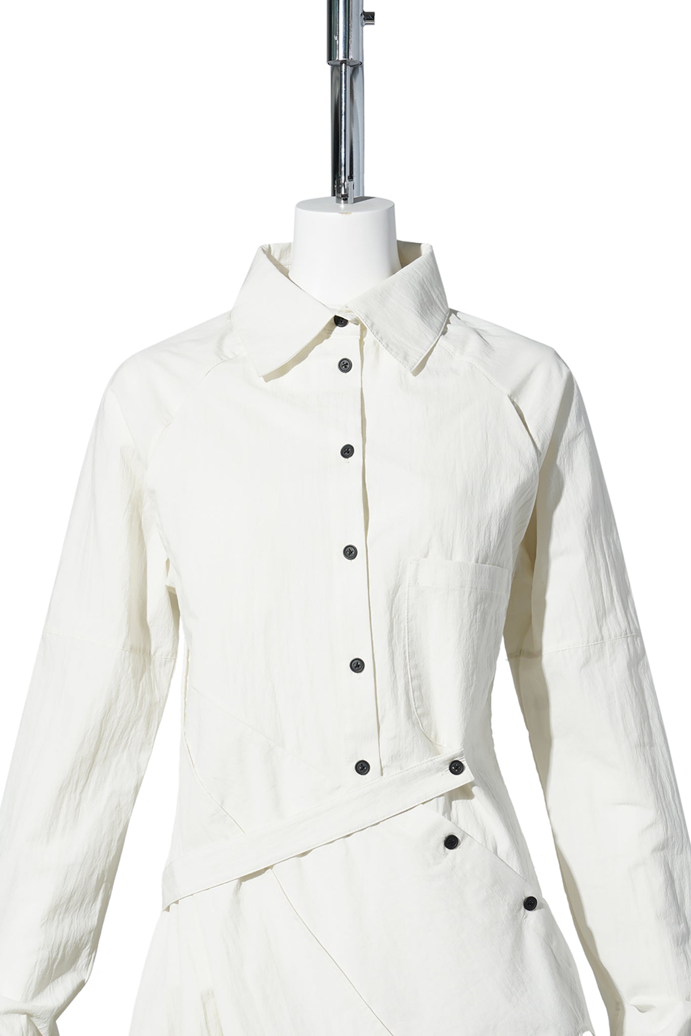 UMBRELLA PANEL SHIRT / WHITE