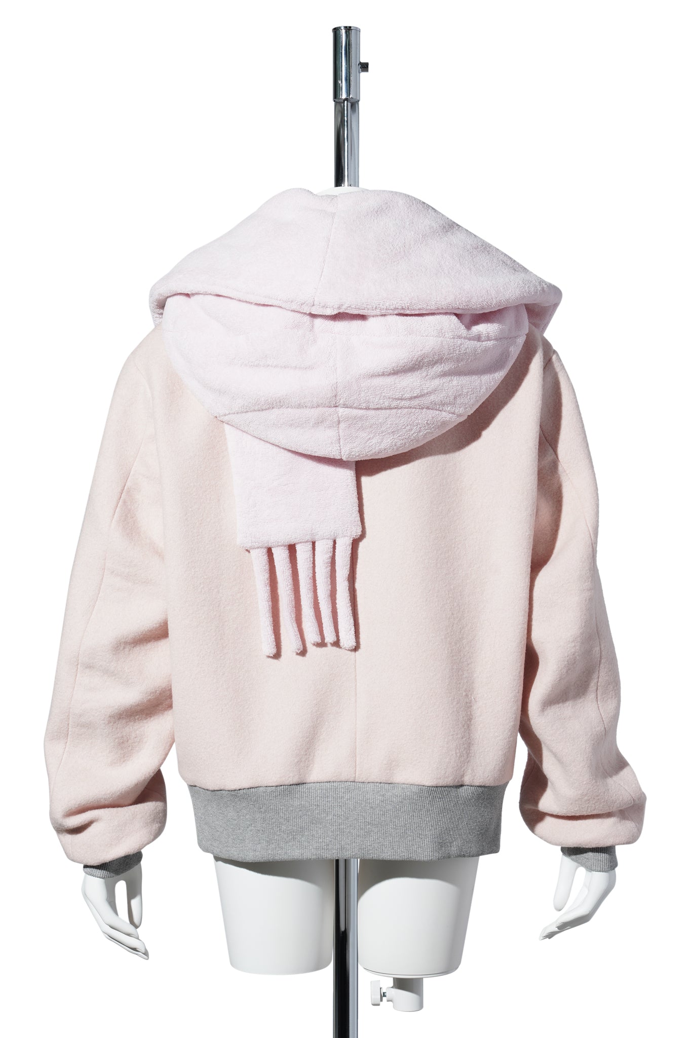 TOWEL SCARF BOMBER JACKET / PINK