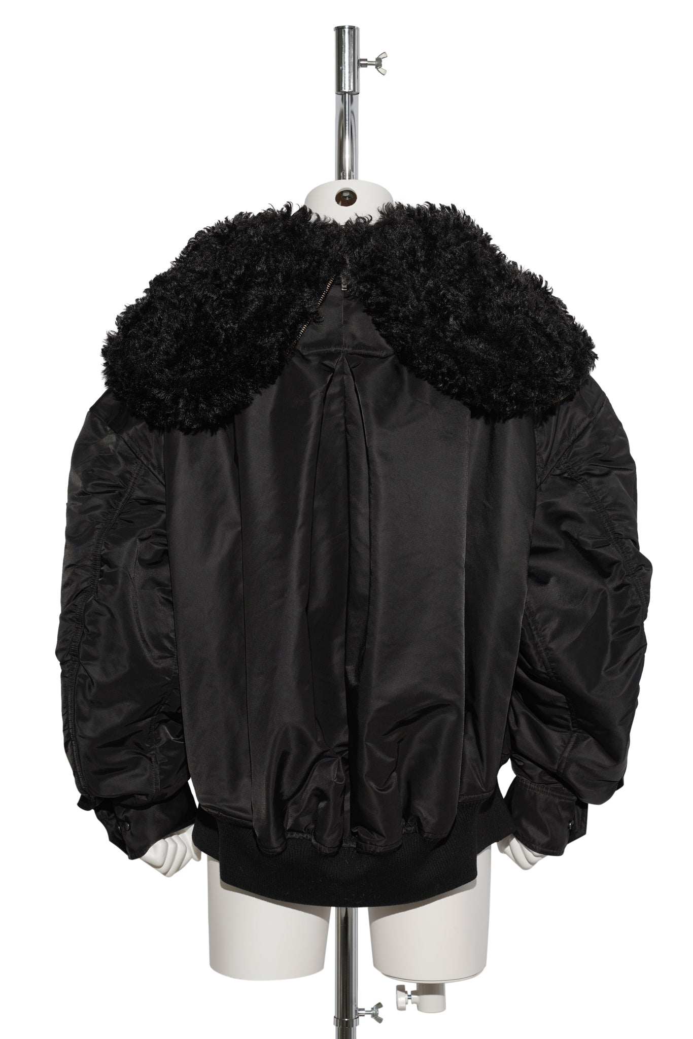 NYLON OVERSIZED PADDED JACKET / BLACK