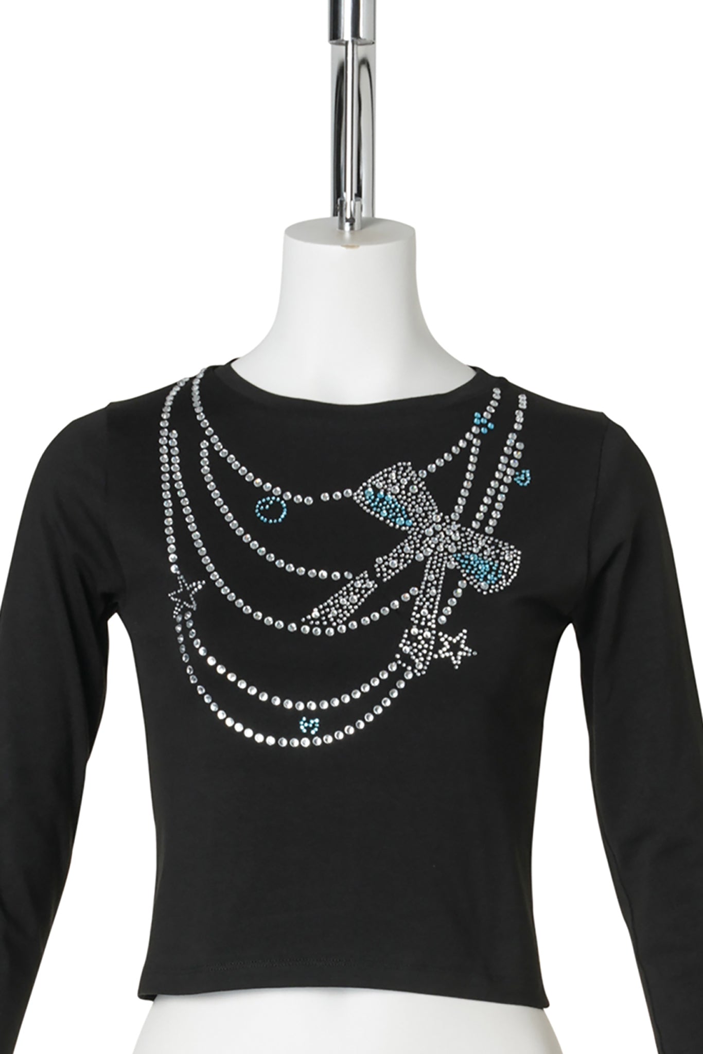 TRIXELLA NECKLACE TOP / BLACK