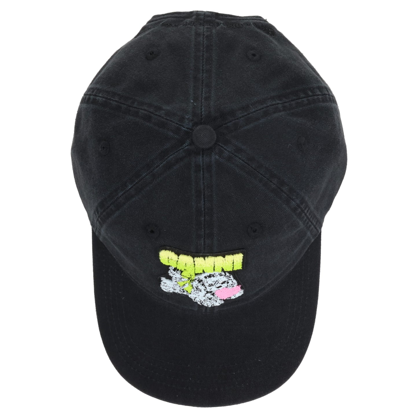 WASHED COTTON CANVAS PUPPY CAP / WASHED BLACK