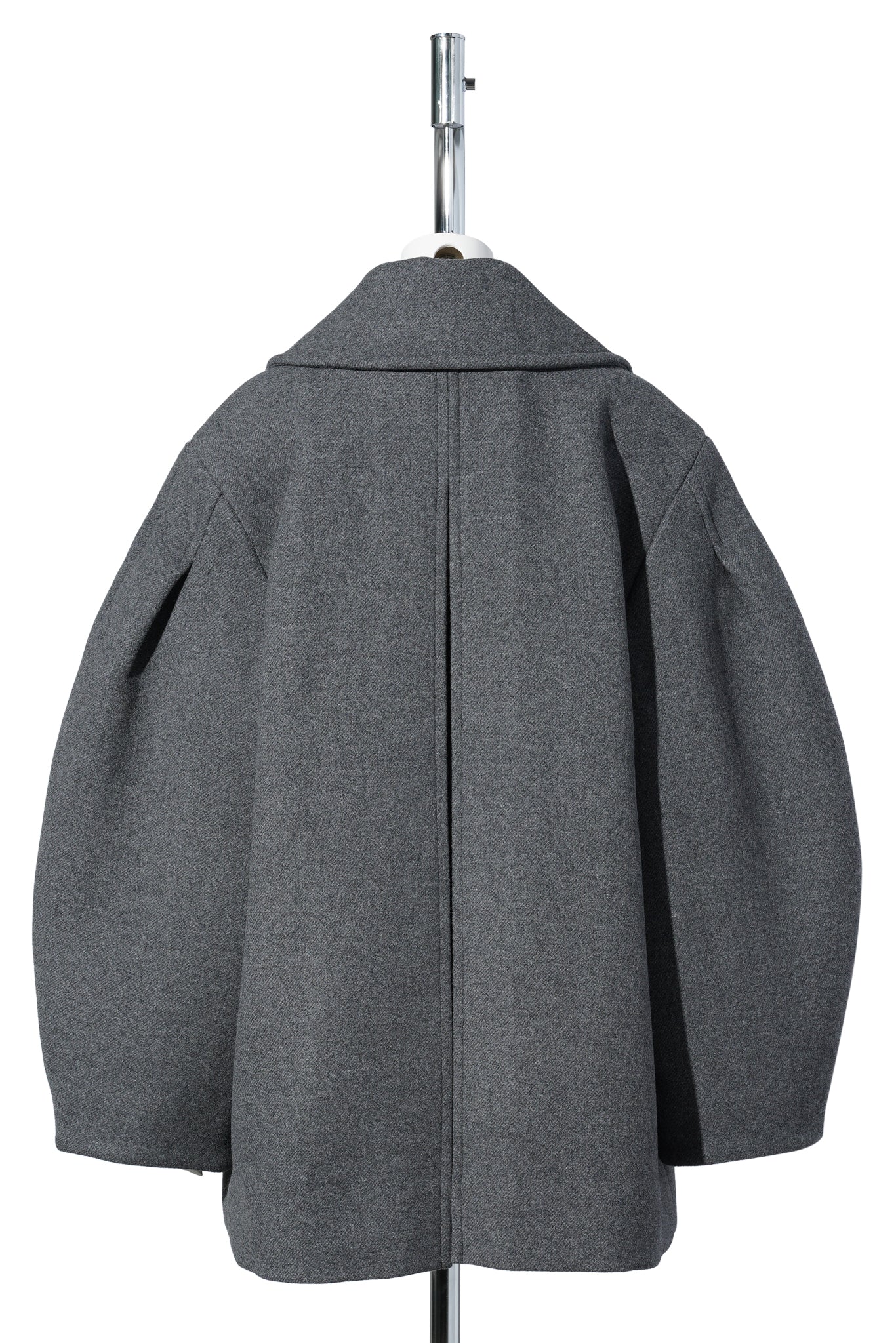 PEACOAT WOOL MIDI COAT / PEWTER