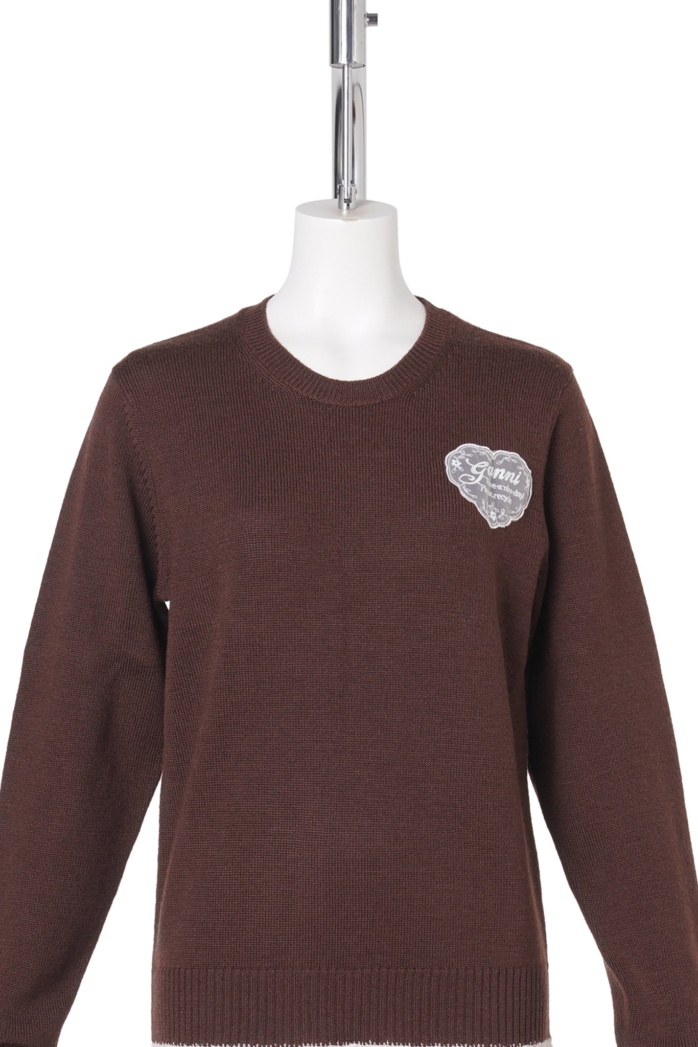 LACE WOOL CREWNECK / CHICORYCOF