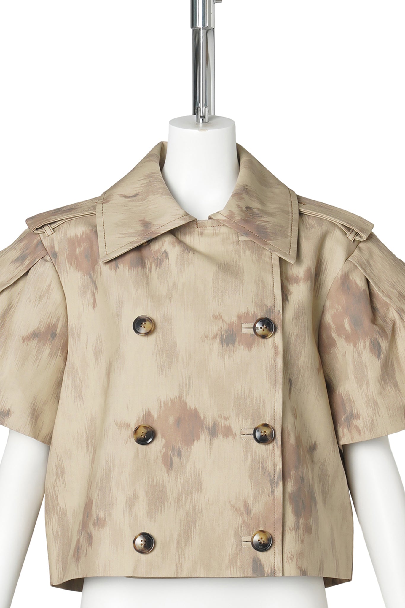 DOUBLE COTTON SHORT SLEEVED JACKET PRINTED / WARMSAND