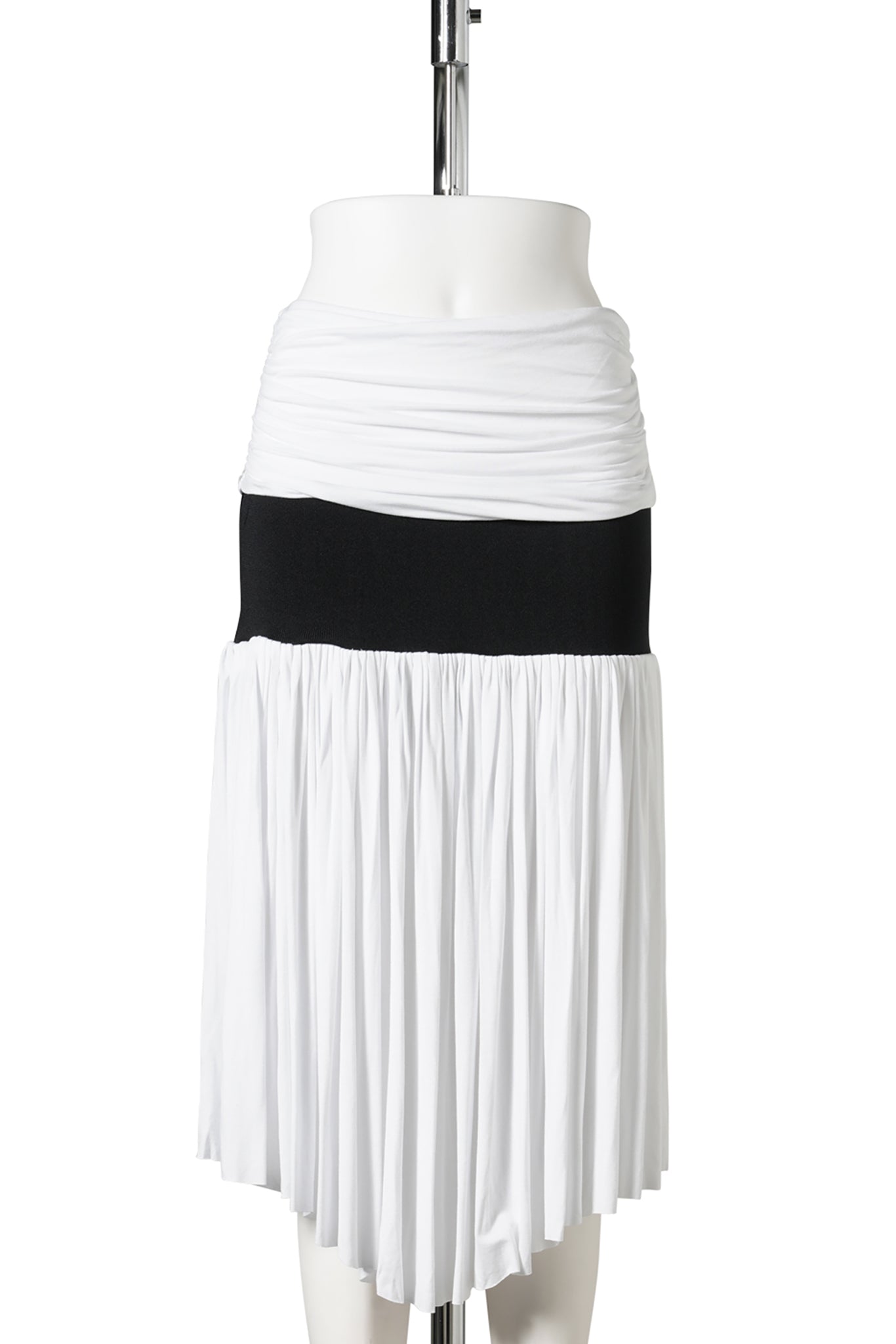 CARINE MIDI SKIRT / 91:WHITE/BLACK