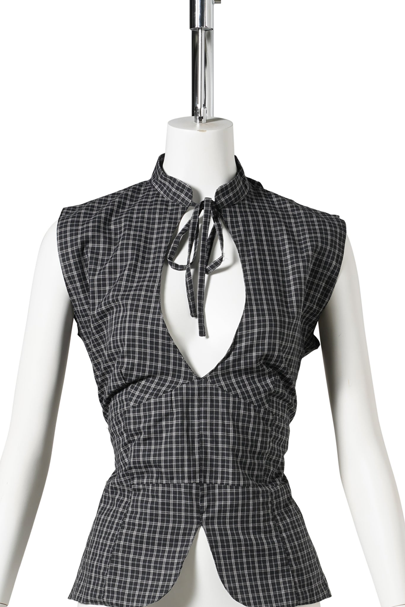 COCO TOP CHECKS / 01:BLACK