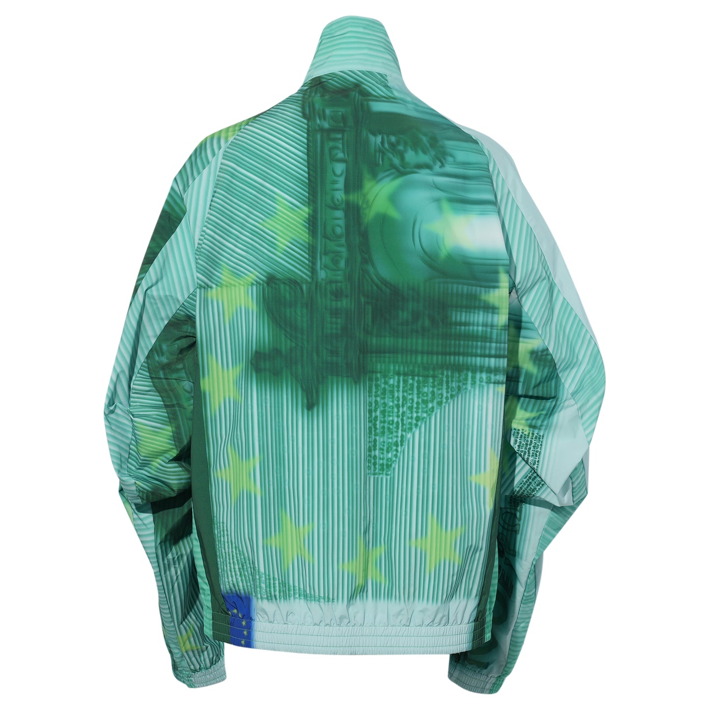 PRINTED NYLON JACKET / GREEN/WHITE