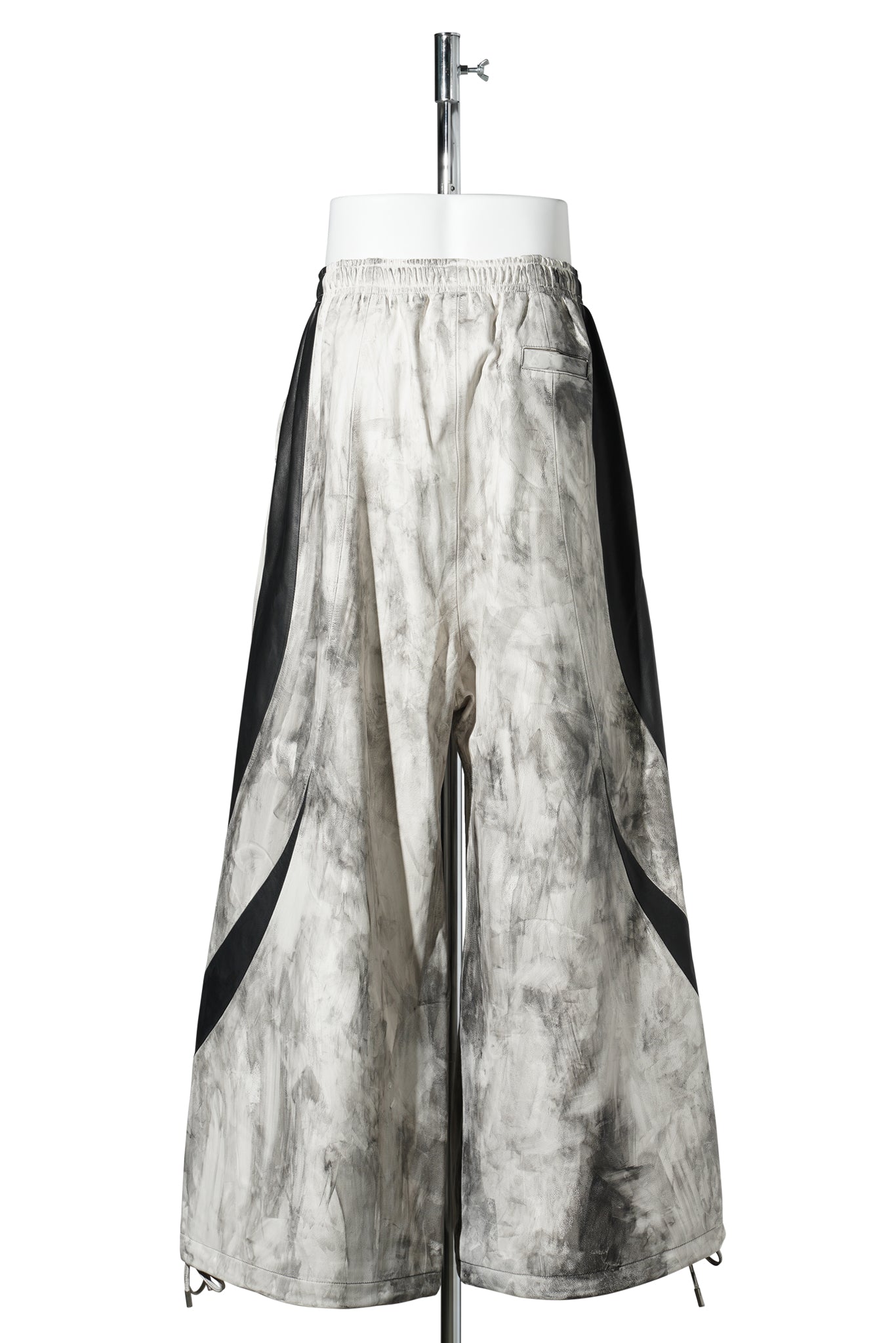 LEATHER TROUSER / OFF WHITE/NAVY