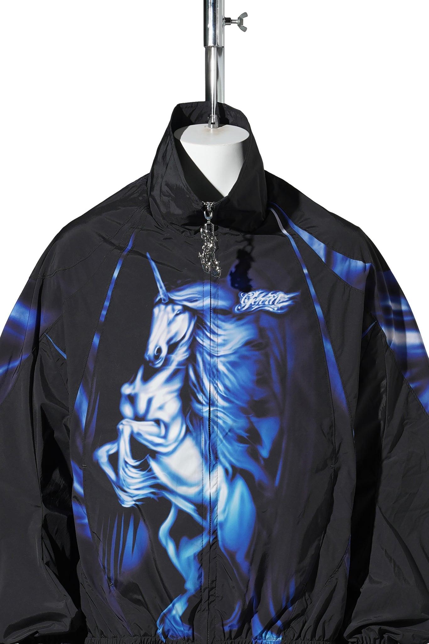 NYLON JACKET / BLACK/BLUE