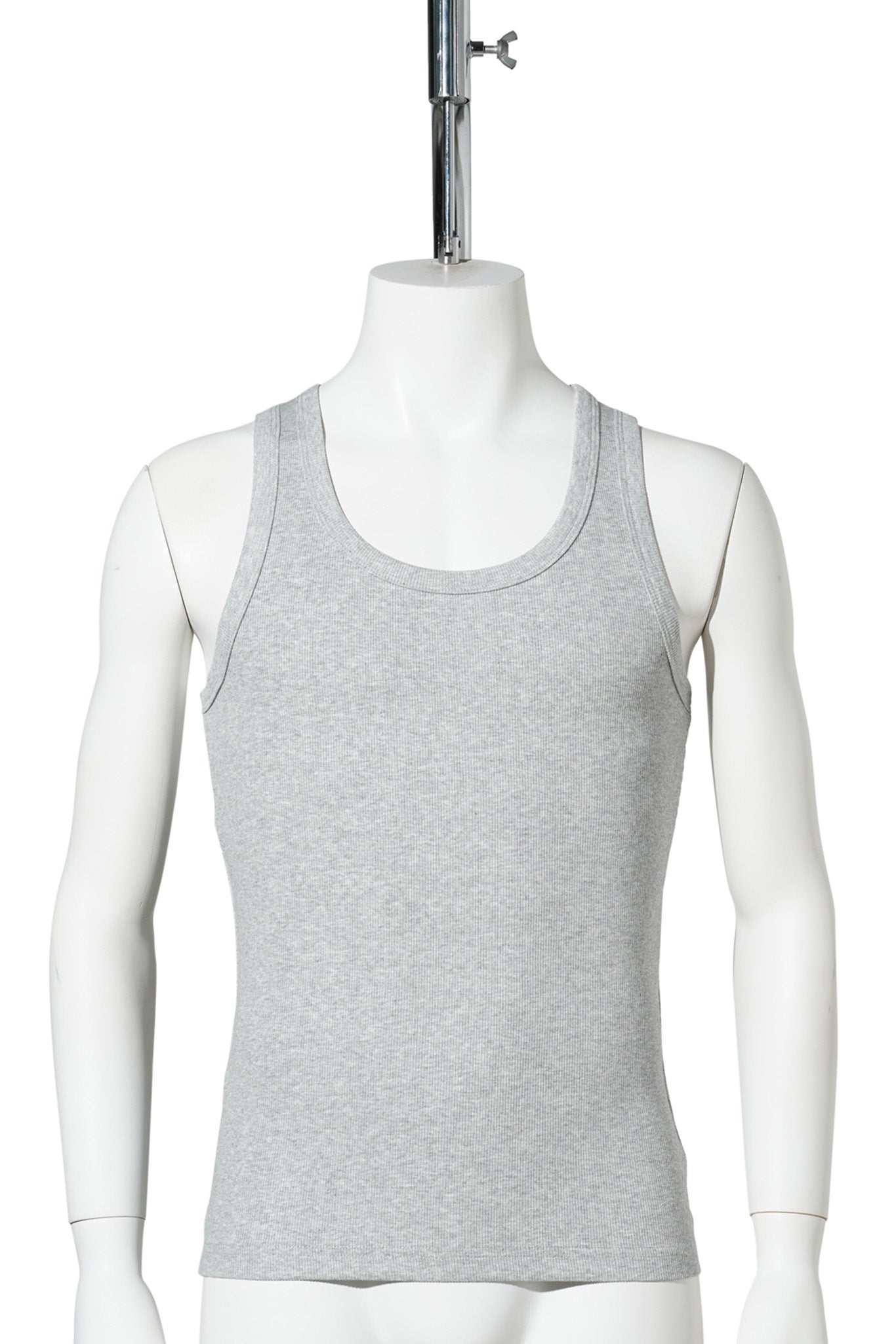 RIBBED TANK TOP / GREY MELANGE