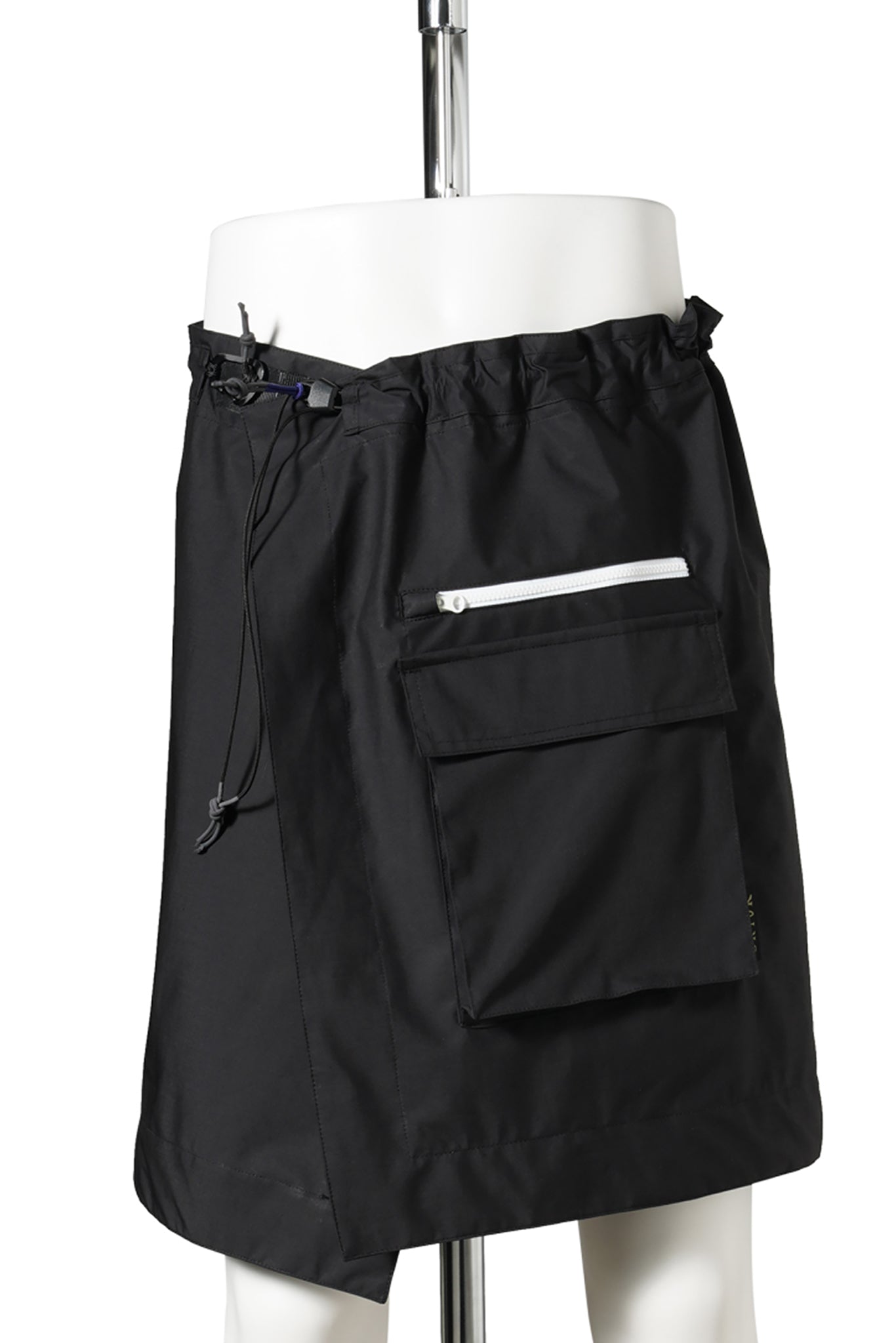 COTTON 3L PANEL SKIRT / 01:BLACK