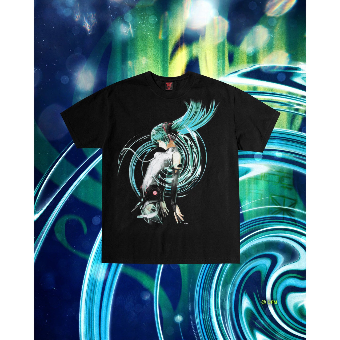 HATSUNE MIKU x GEEKS RULE 15 SILKSCREEN PRINTING T SHIRT vol.02 / BLACK