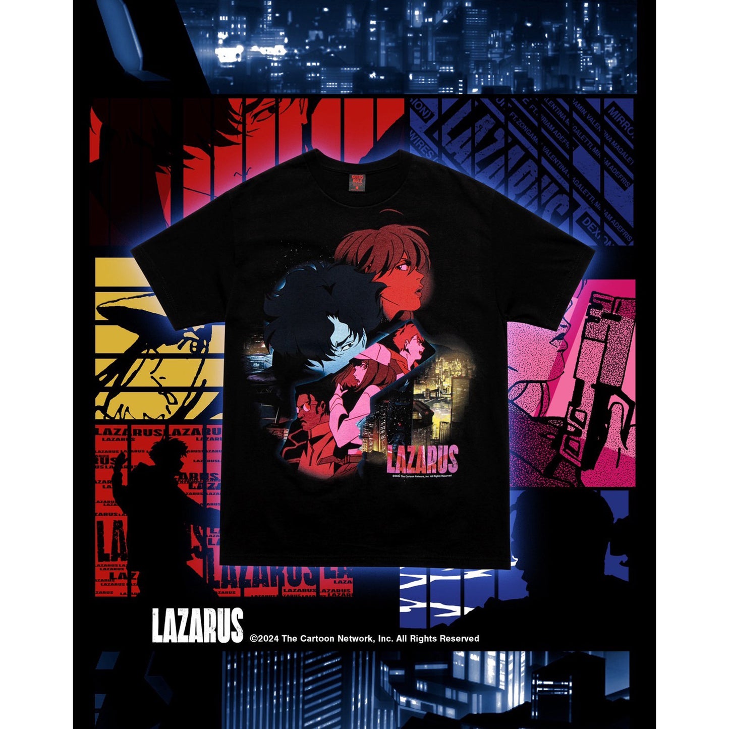LAZARUS x GEEKS RULE 15 SILKSCREEN PRINTING T SHIRT / BLACK