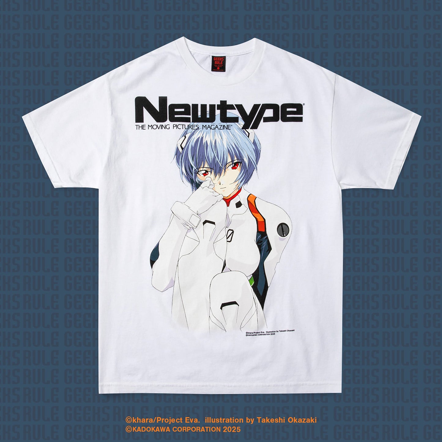 Newtype × 新世紀エヴァンゲリオン × GEEKS RULE 15 SILKSCREEN PRINTING T SHIRT / WHITE