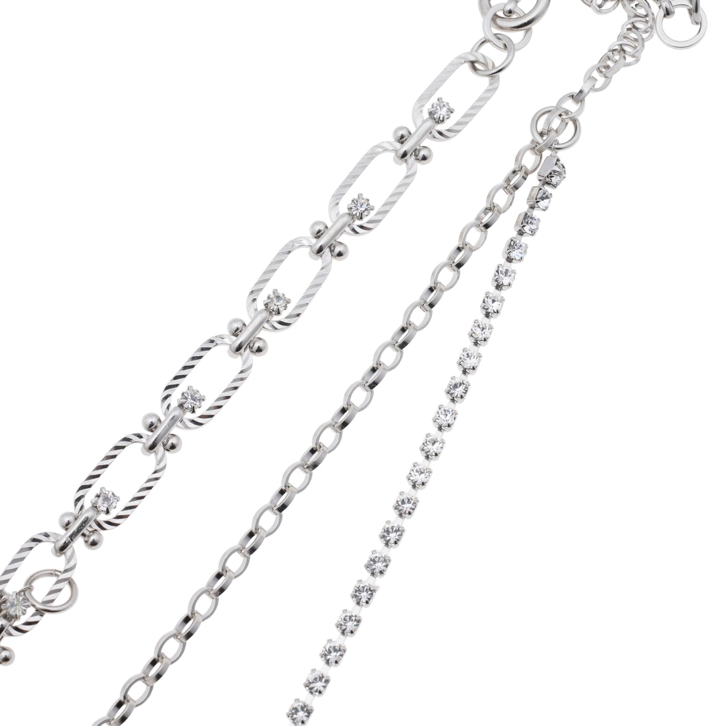 FUSION WATCH NECKLACE / SILVER