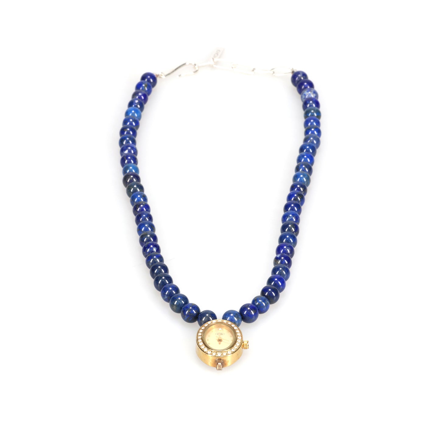 ORBIT WATCH NECKLACE - LAPIS / BLUE