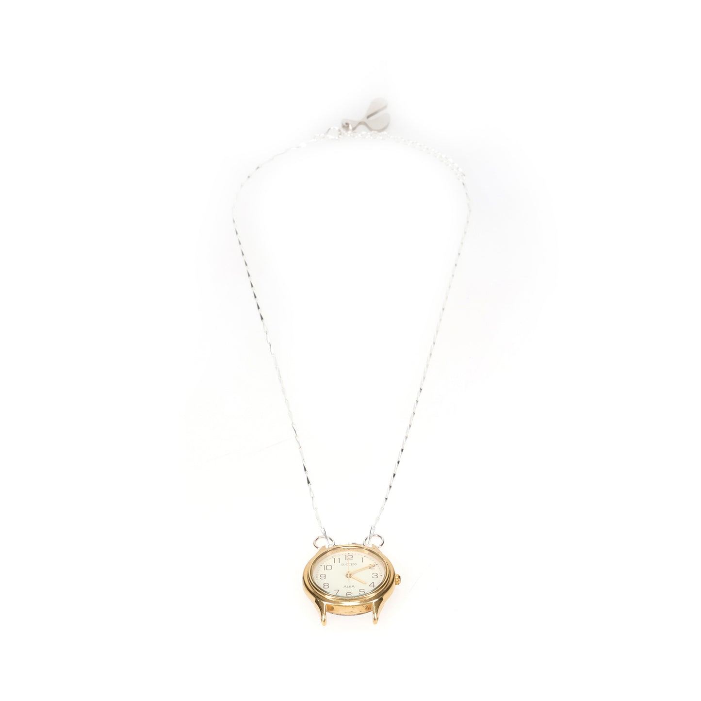 TINY WATCH NECKLACE / SILVER