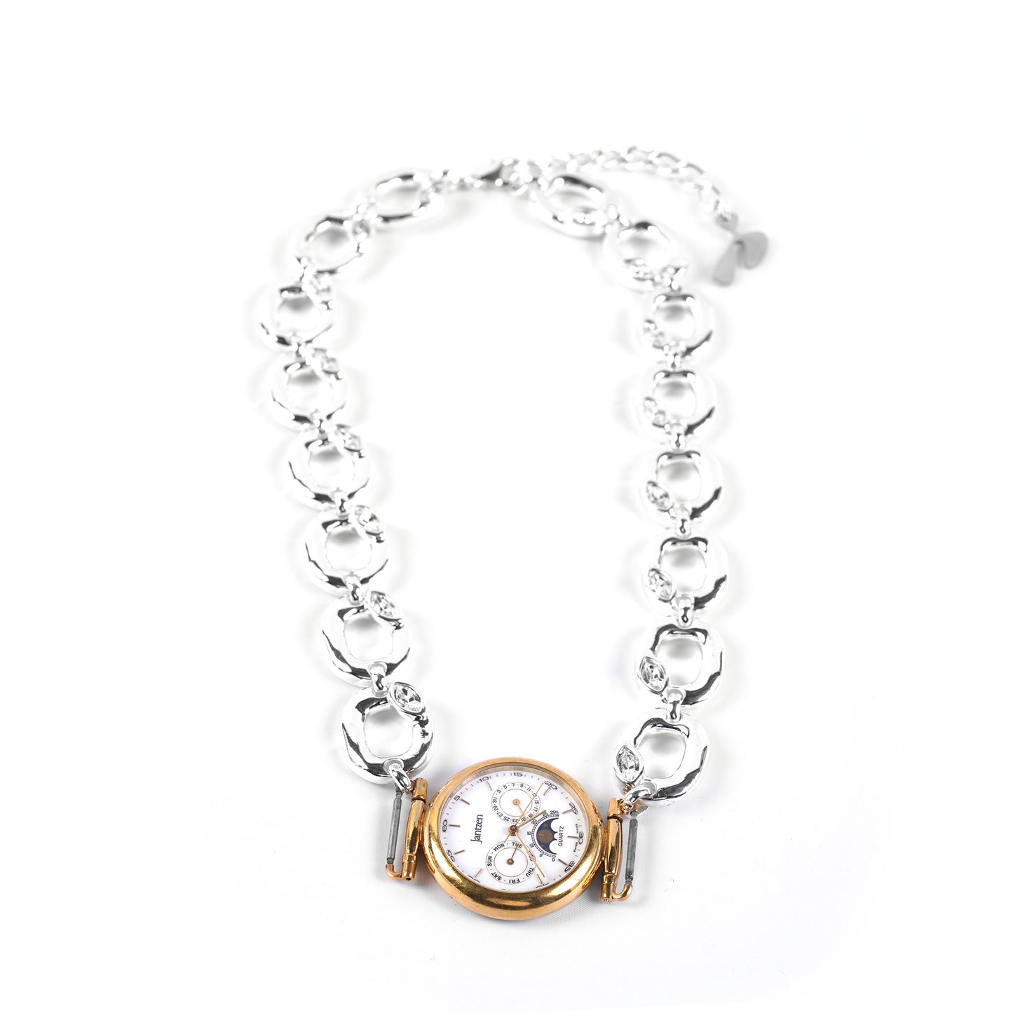 PRISM WATCH NECKLACE / SILVER