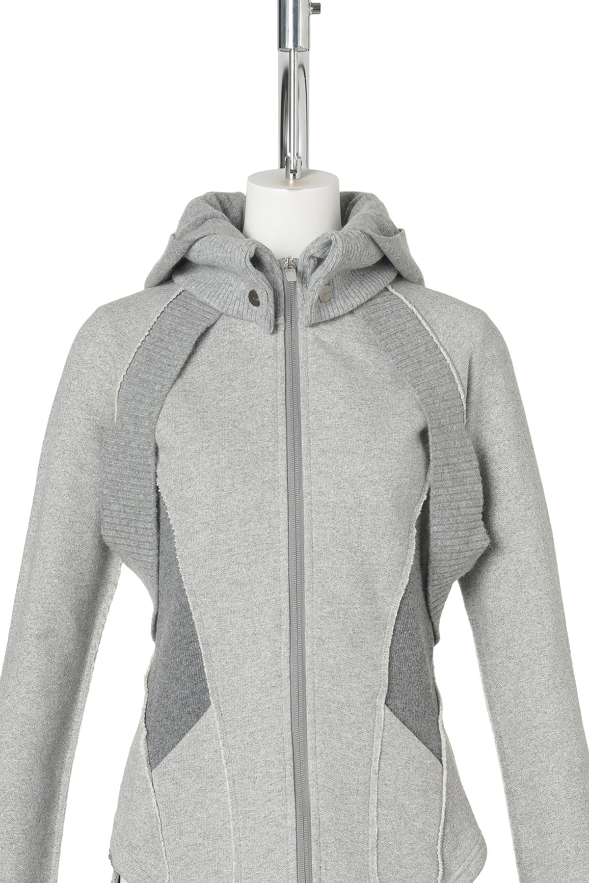 SLASHED ZIP JACKET / PALE GREY