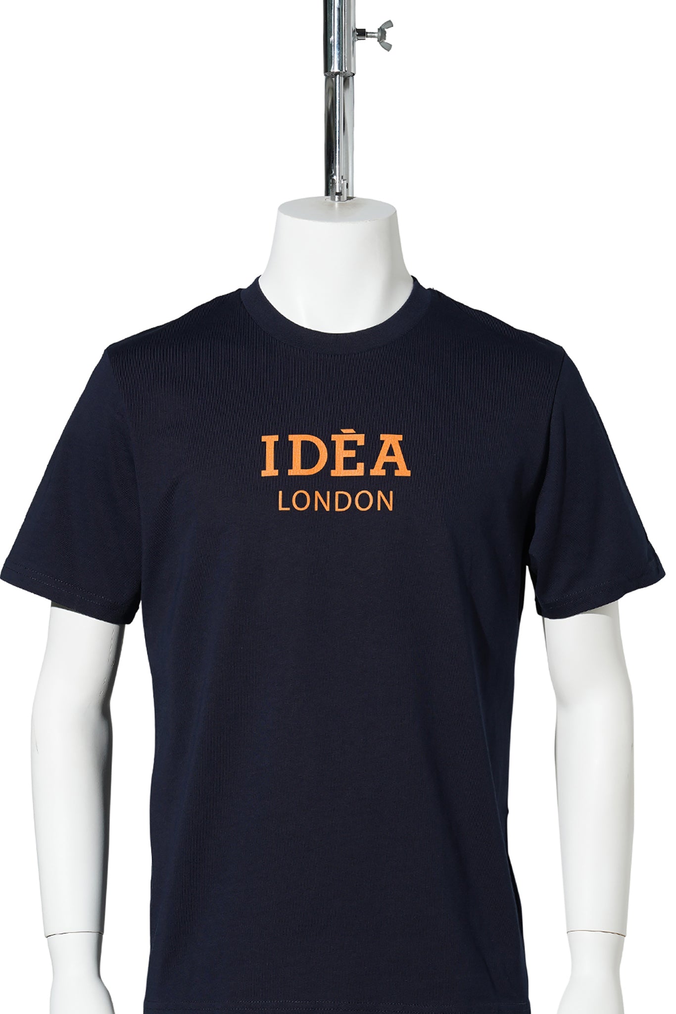 IDÉA LONDON T-SHIRT / NAVY + ORANGE SCREENPRINT