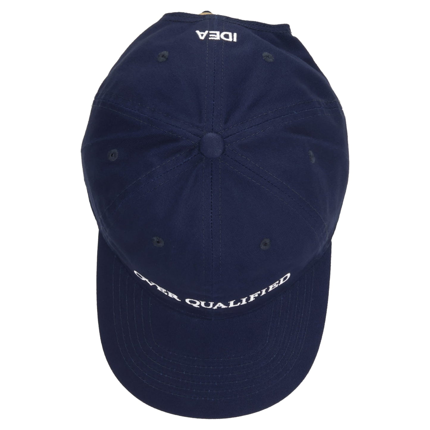 OVER QUALIFIED HAT / NAVY+ WHITE EMBROIDERY