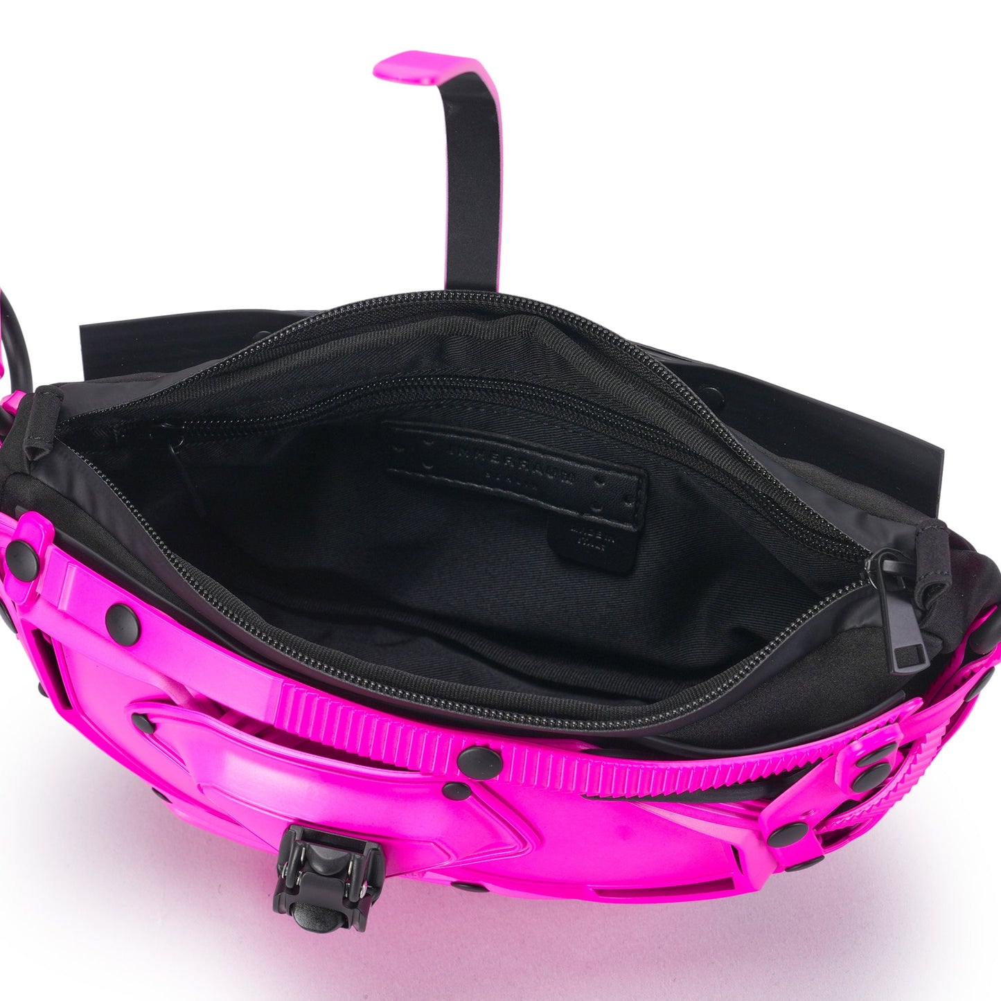 OBJECT I30_CROSSBODY BAG FANNY PACK / PINK GLOW_BLACK MATT
