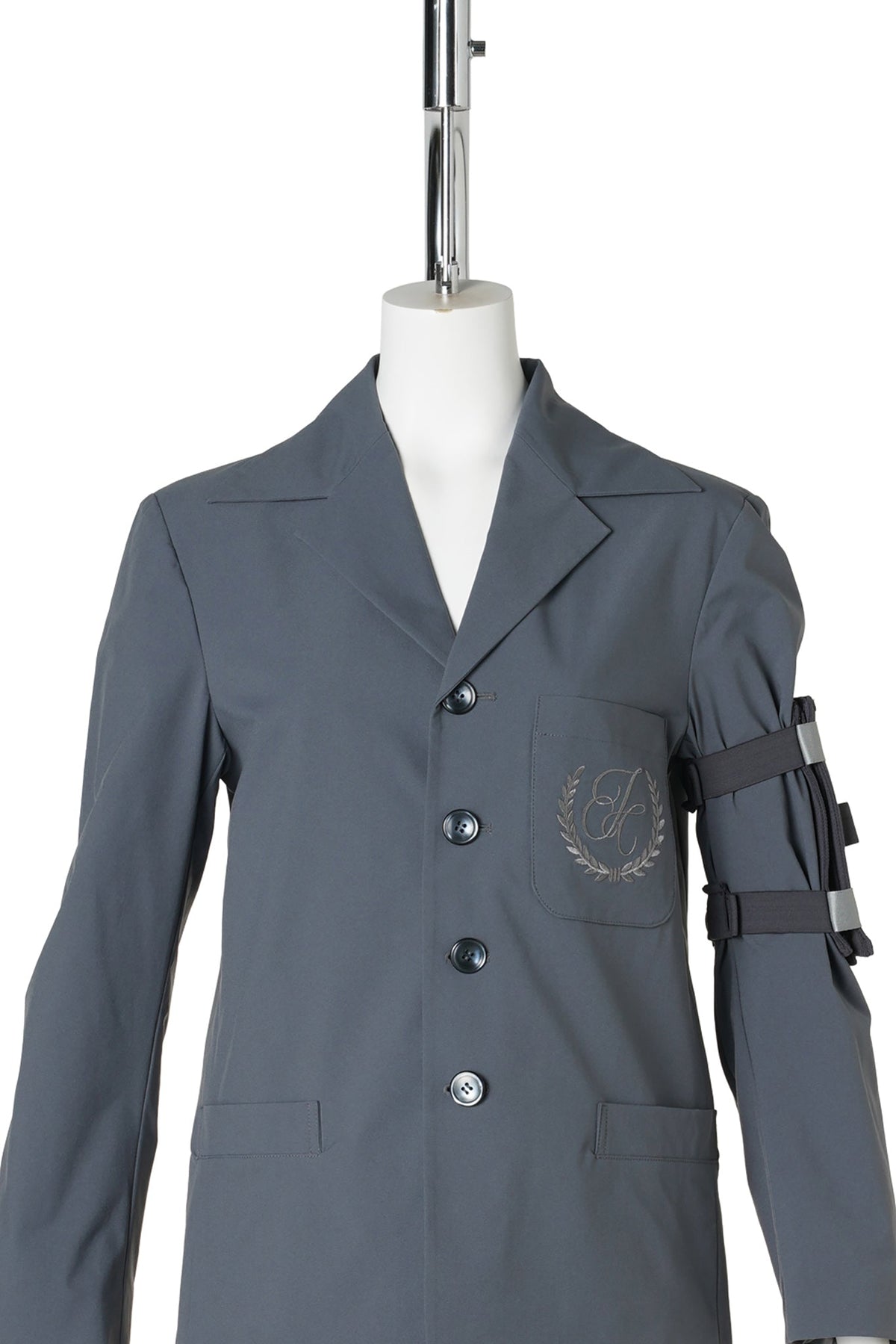 TAILORED JACKET WITH ARM POUCH / SLATE GREY