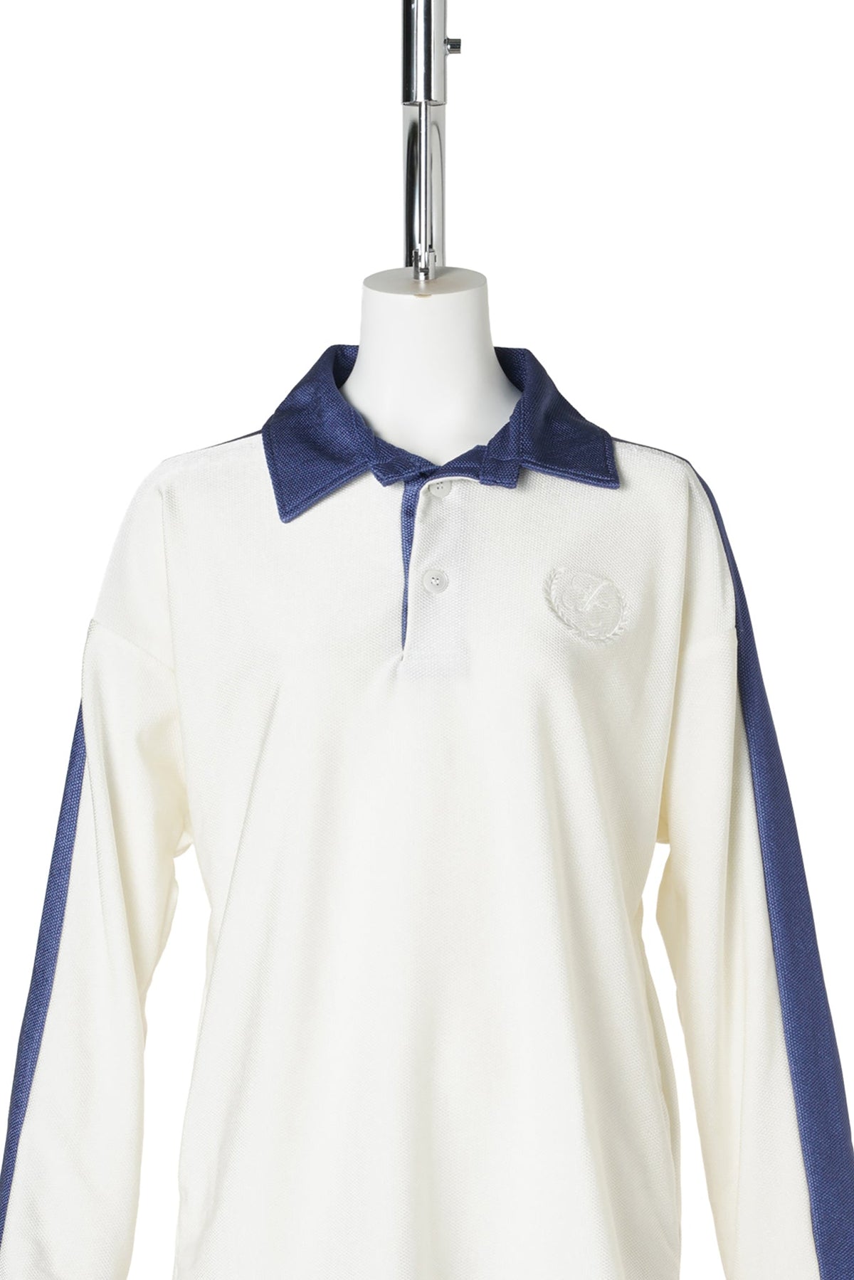 POLO SHIRT WITH BODY BAG / WHITE/ROYAL BLUE