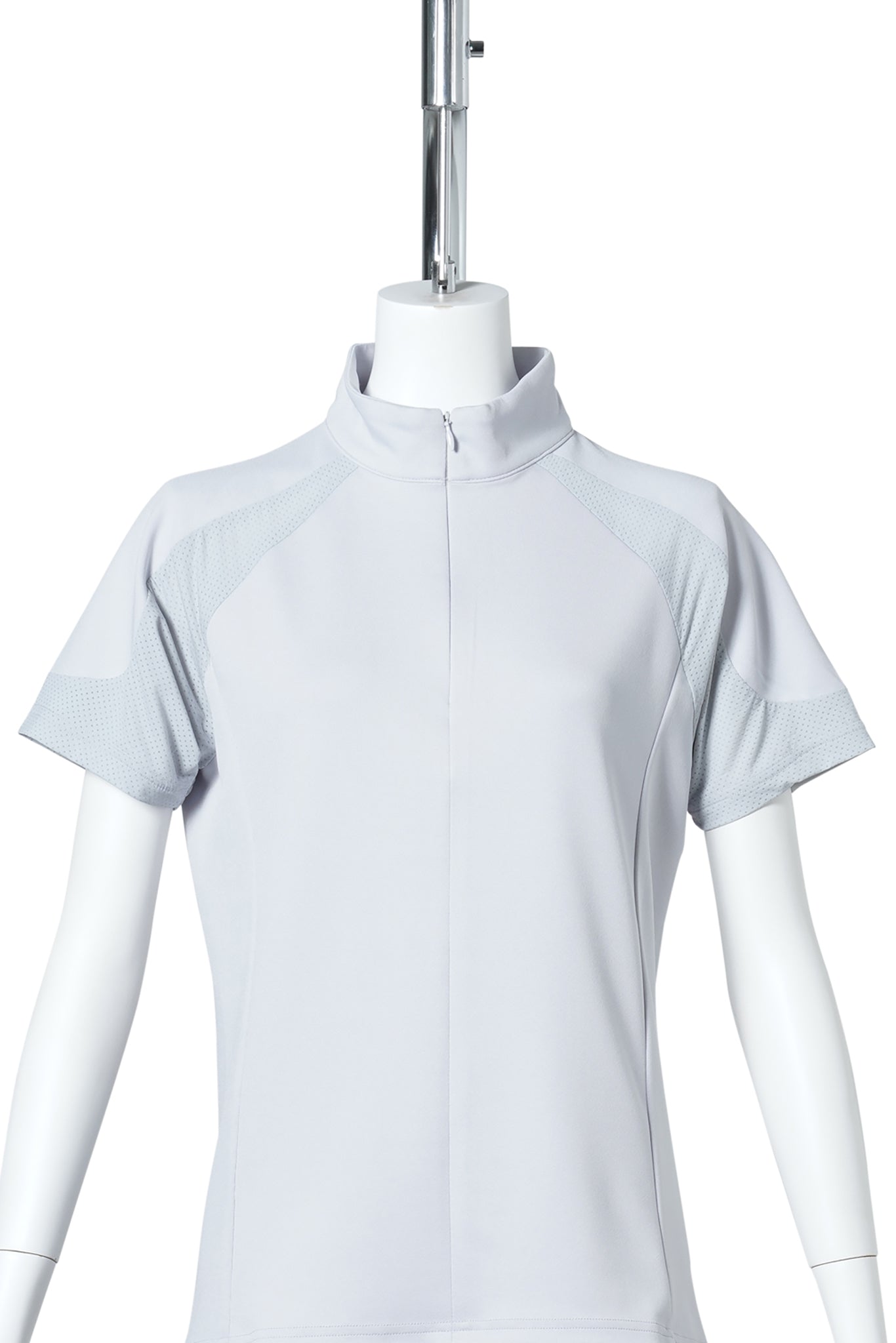 TRAINER HALF ZIP T-SHIRT / LIGHT GREY