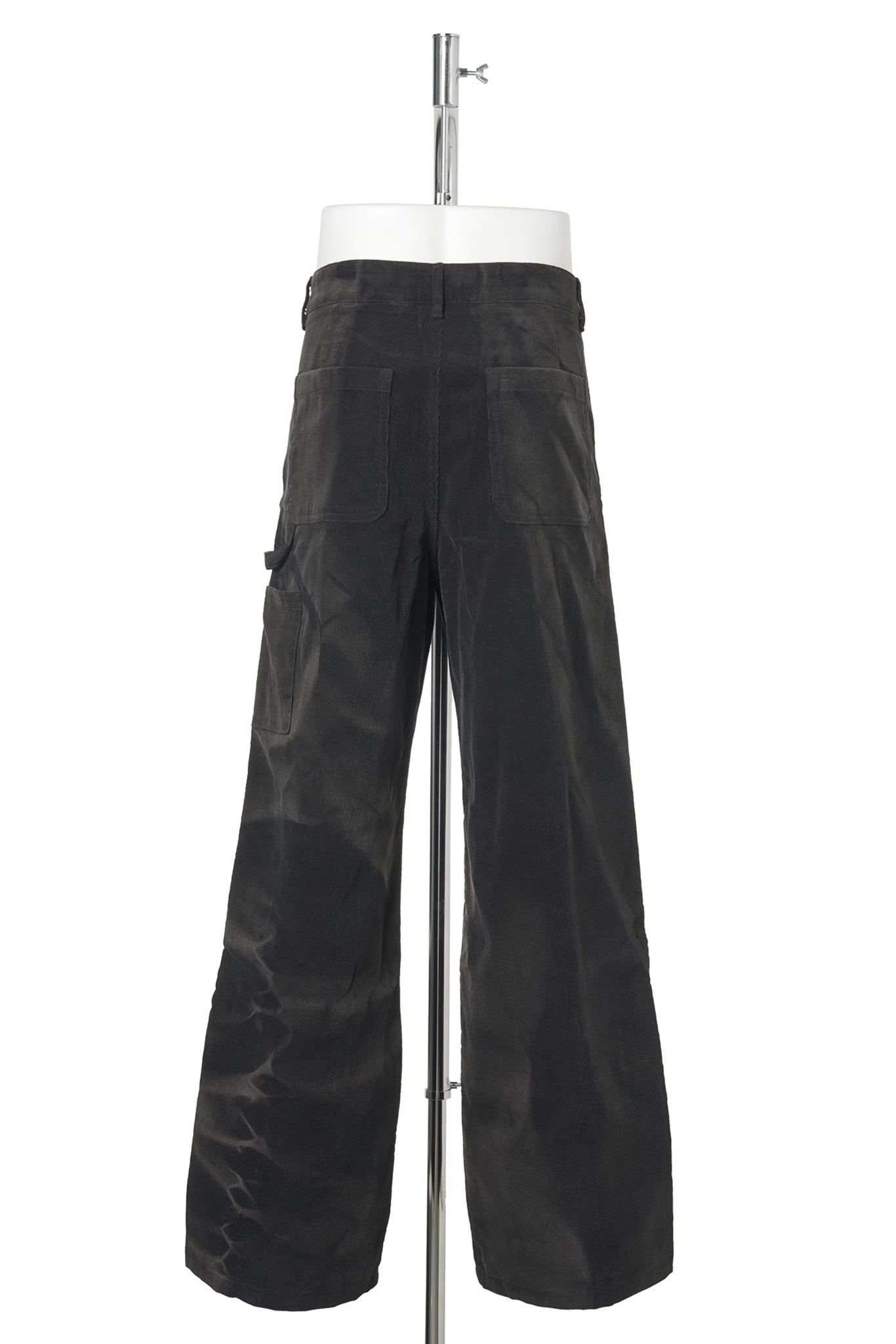 SUN-BLEACHED DOUBLE-KNEE TROUSERS / BLACK