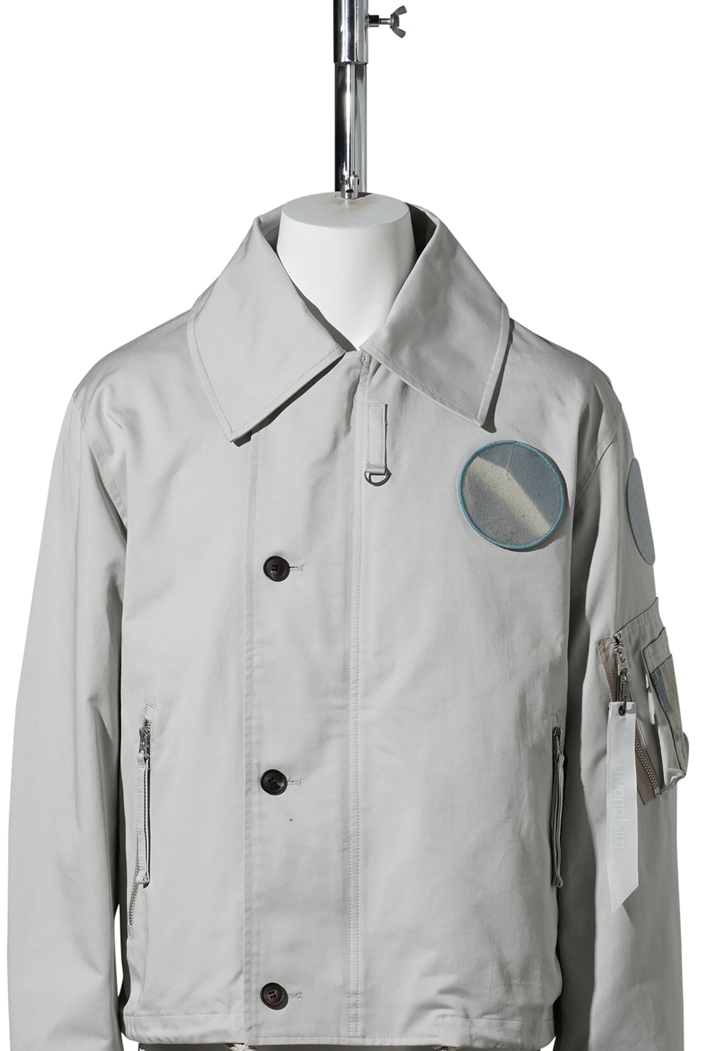 SUN-BLEACHED WIDE COLLAR JACKET(ALPHA INDUSTRIES X JIYONGKIM) / LIGHT GREY