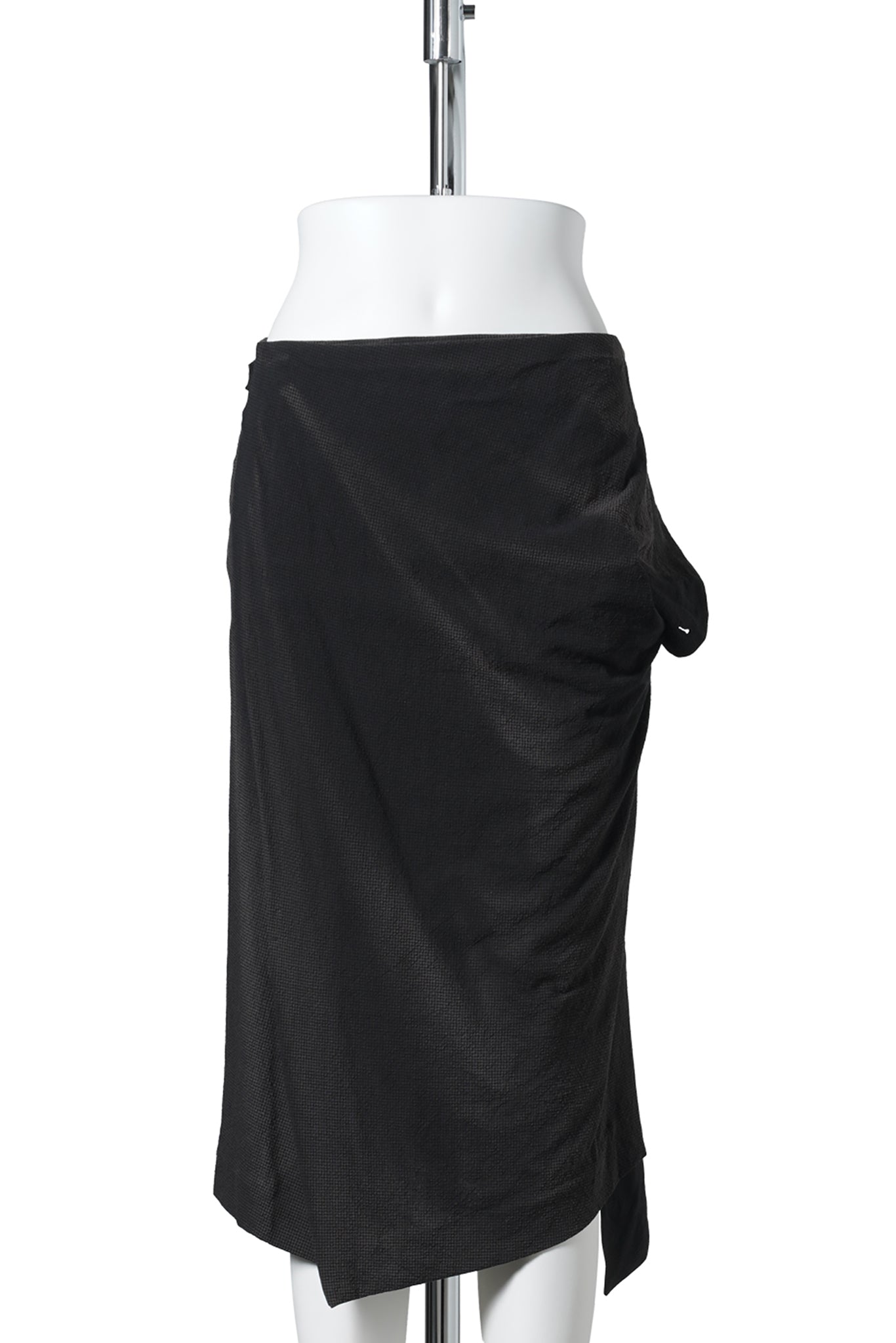 SUN-BLEACHED LAYERED PANEL SKIRT / BLACK