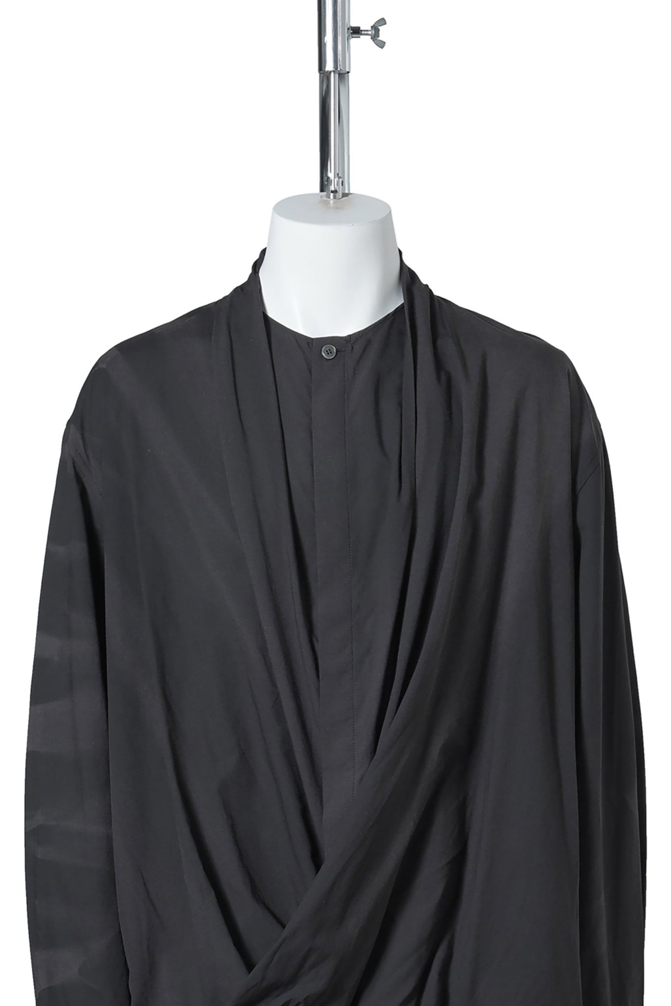 SUN-BLEACHED DRAPED SHIRT / BLACK