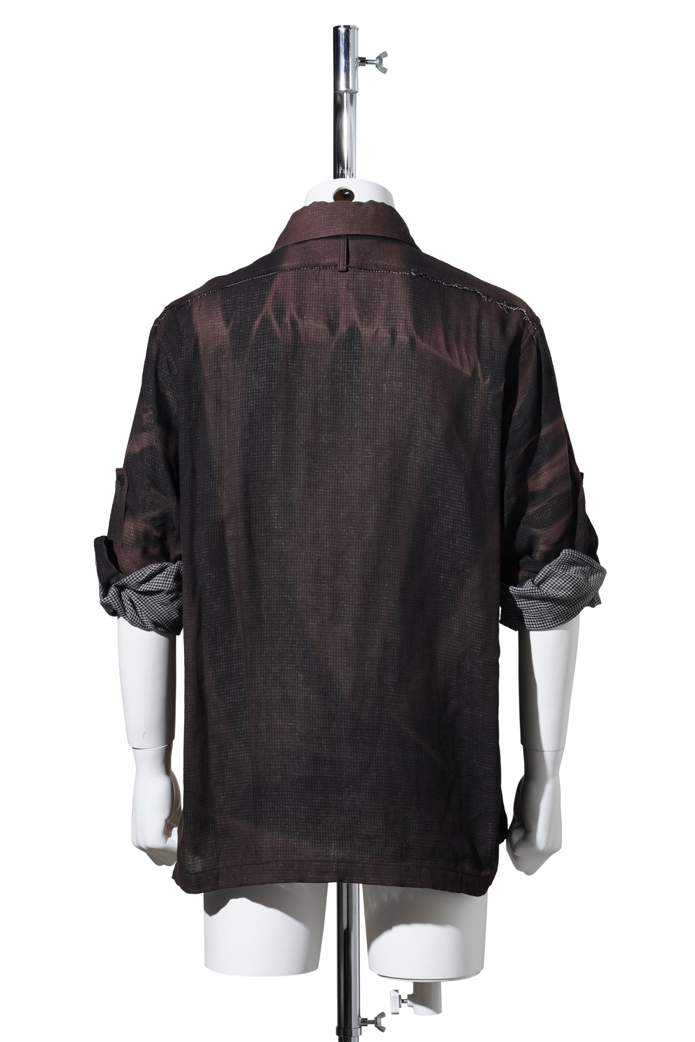 SUN-BLEACHED STRAP DETAILED SHIRT / BLACK