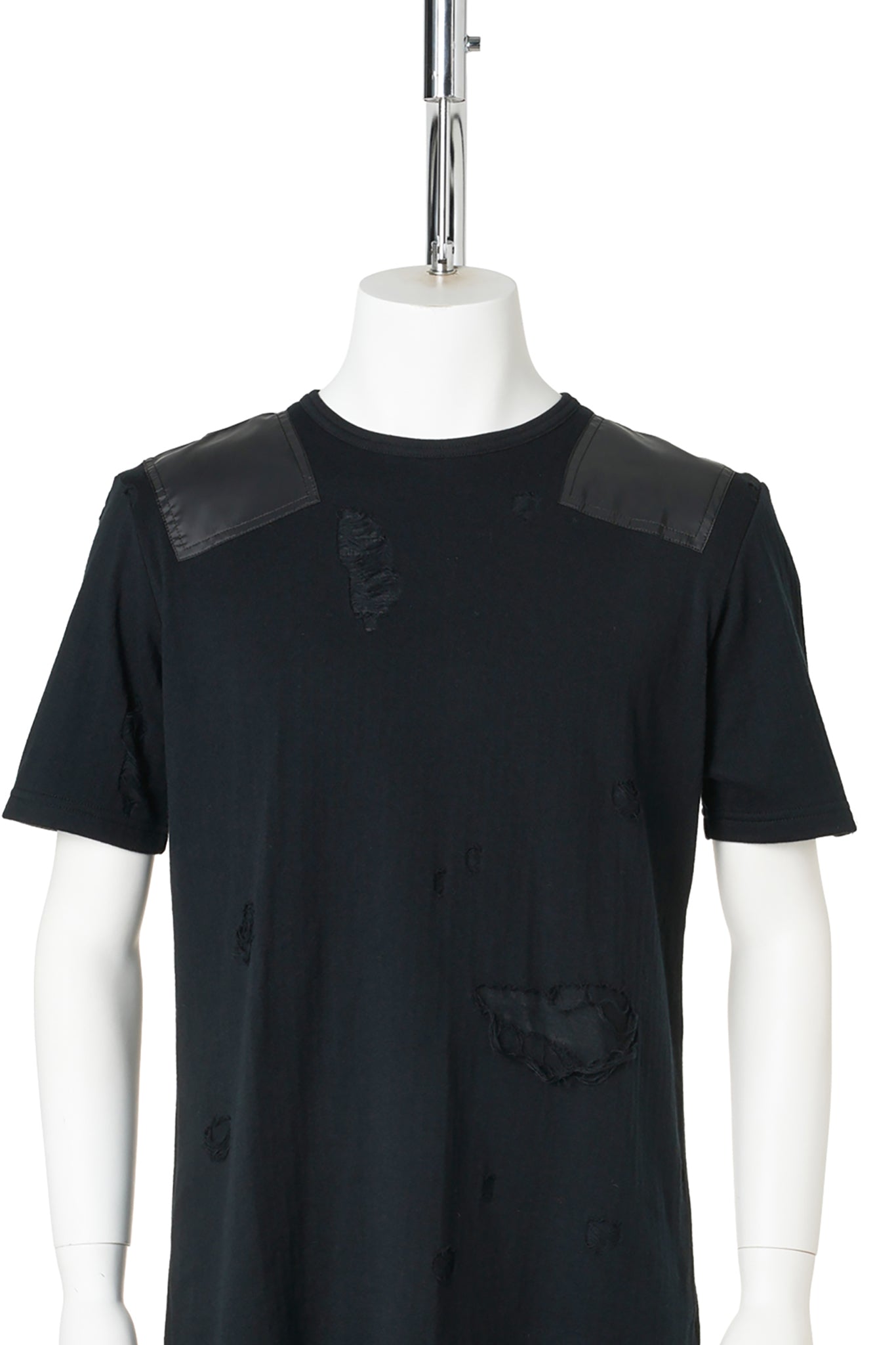 DAMAGED JERSEY COMMAND T-SHIRT / BLACK