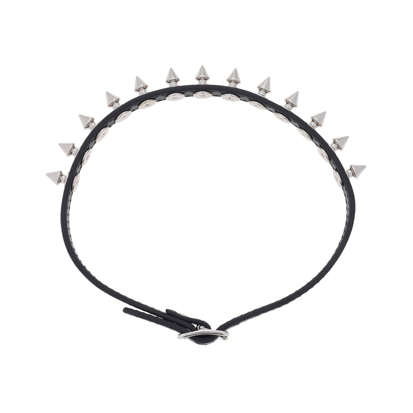 STUDDED LEATHER CHORKER / BLACK