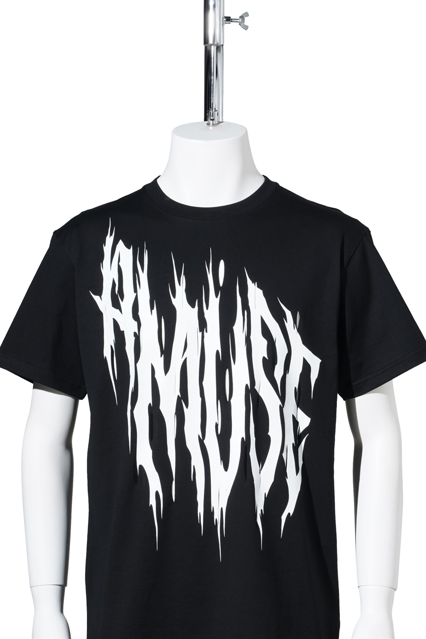 A MUSE PRINT SLASHED TEE / BLACK