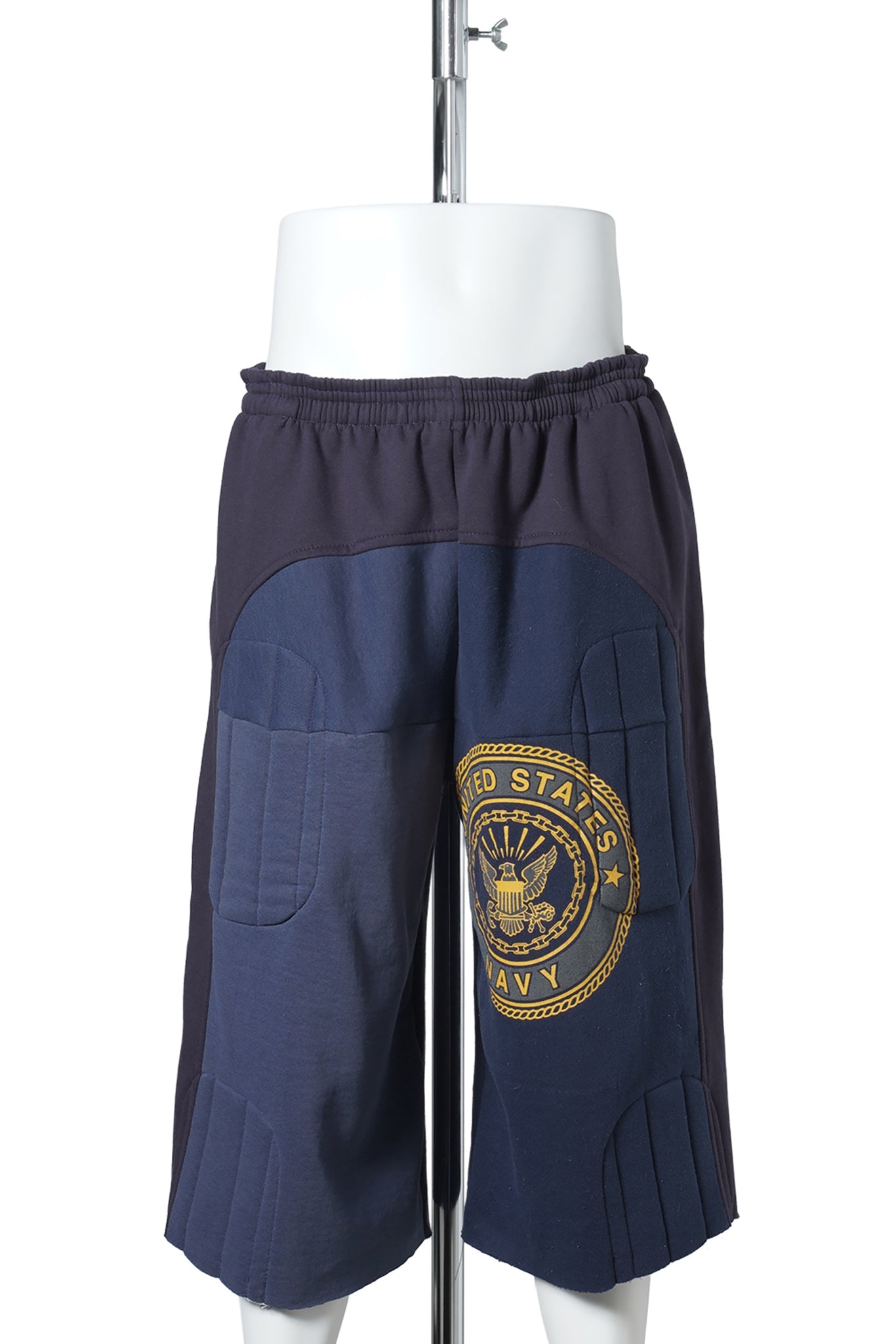 PADDED SWEAT SHORTS / NAVY