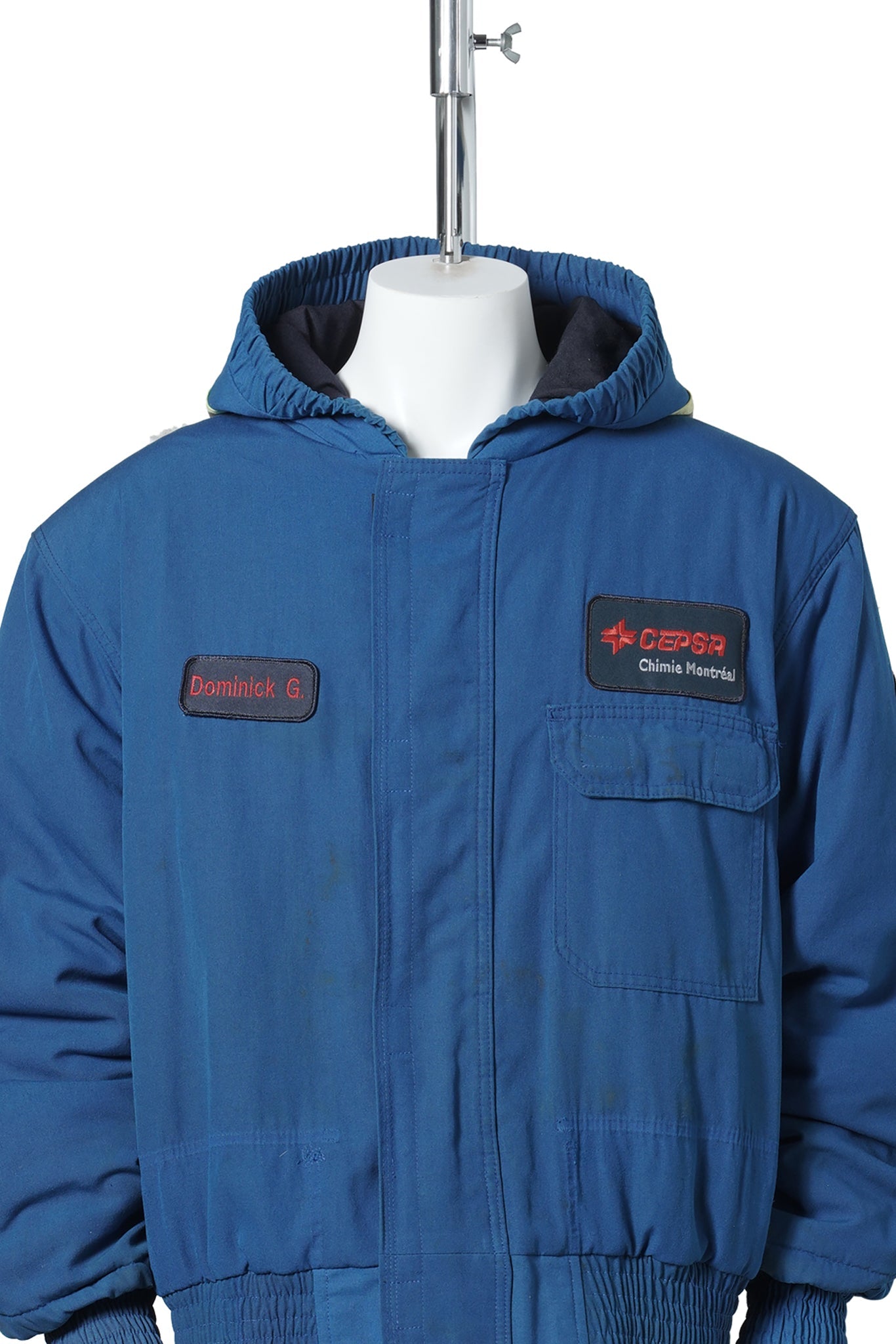 BLUE HOODED BOMBER / BLUE