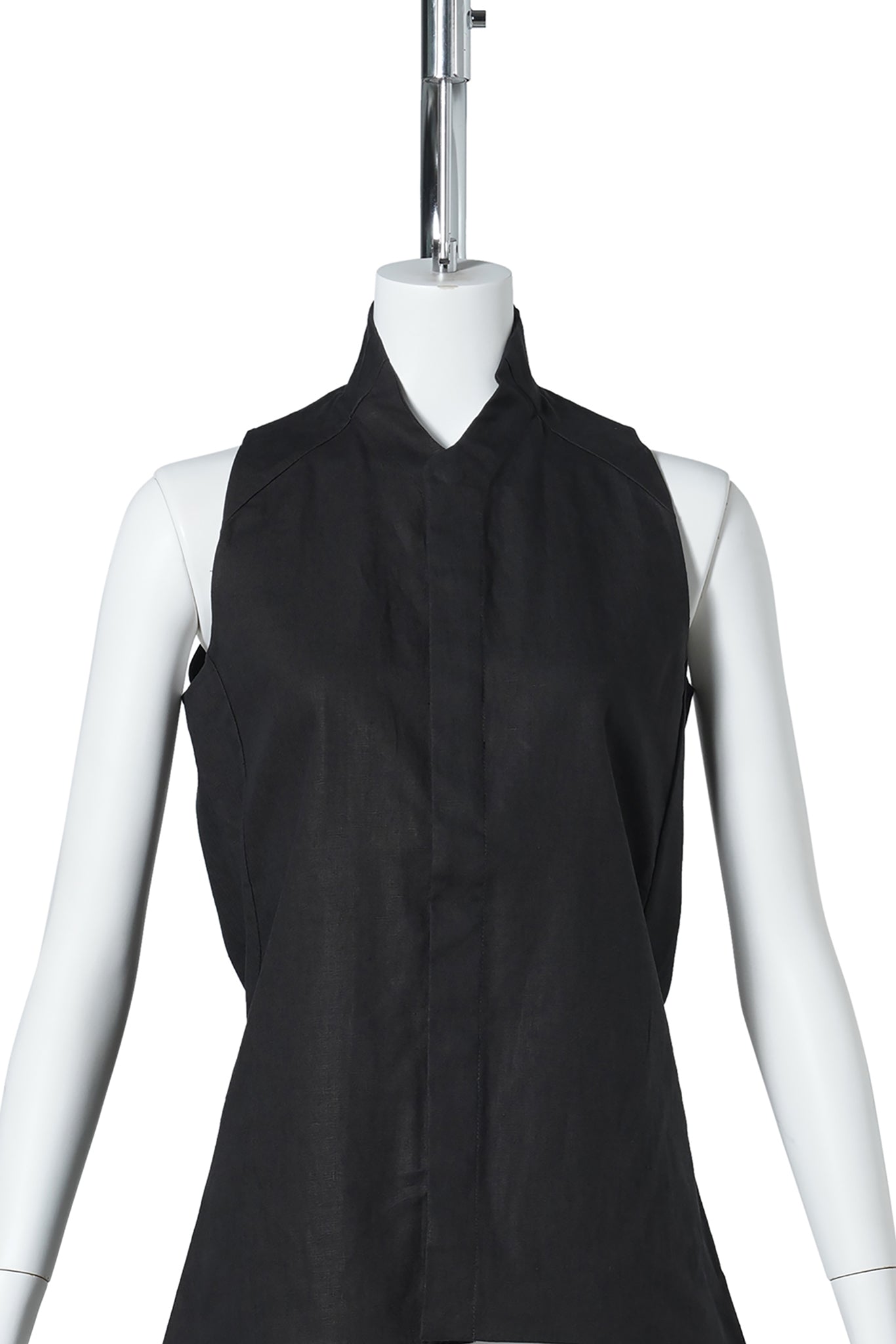 LINEN VEST / BLACK