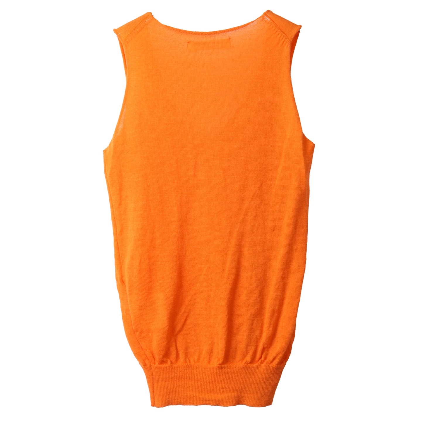 SLEEVELESS SWEATER / ORANGE
