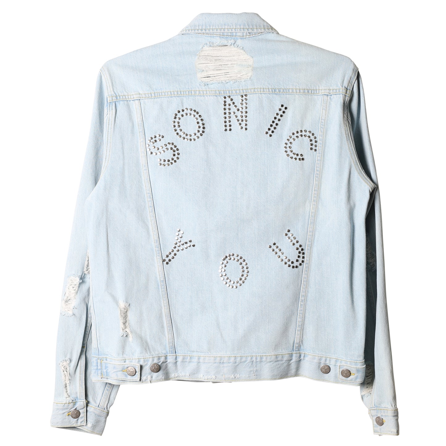 DAMAGE DENIM JACKET / LIGHT INDIGO